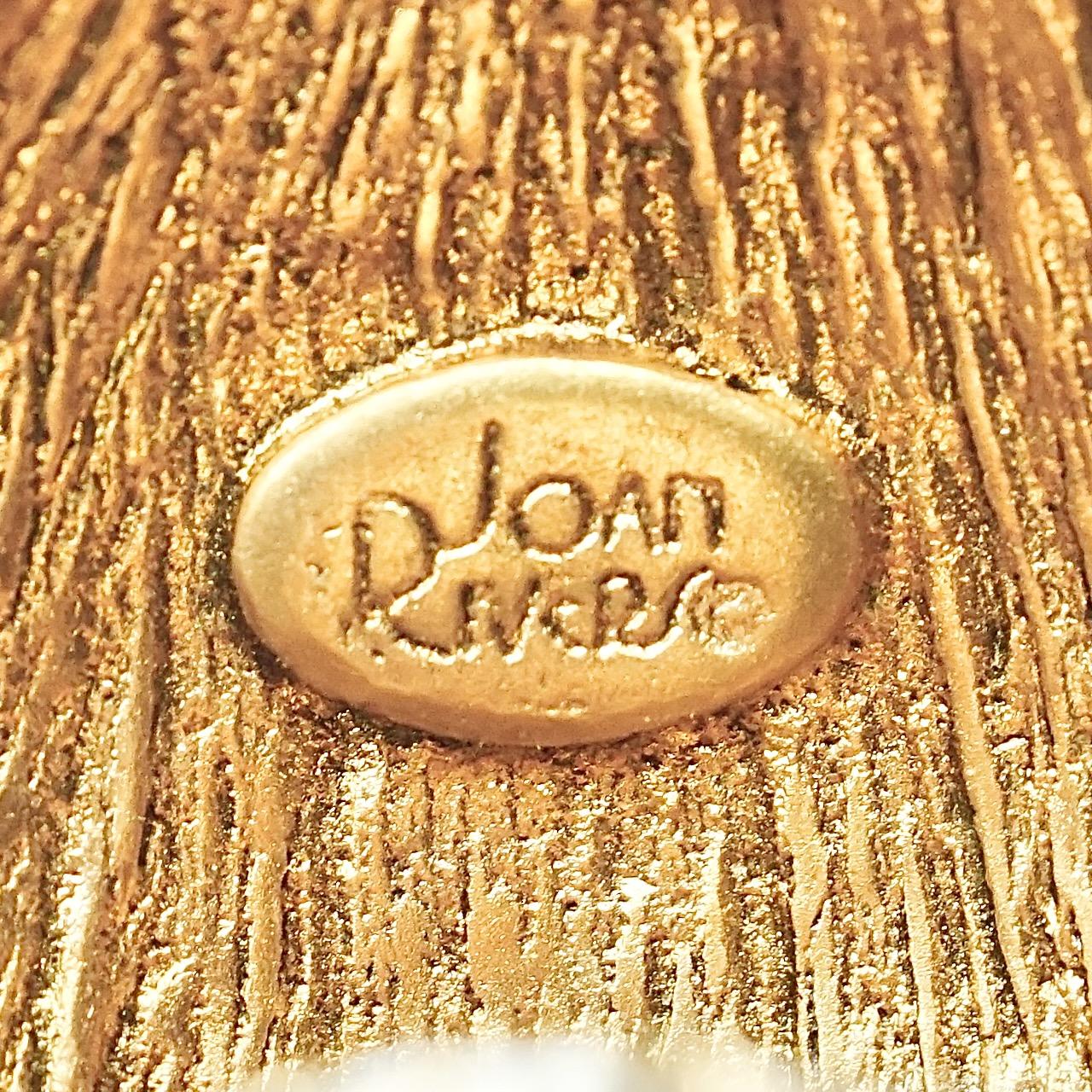 da uomo o donna Orecchini a clip incrociati placcati in oro di Joan Rivers, circa anni '80 in vendita