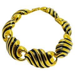 Vintage JOAN RIVERS signed gold plated enamel designer bracelet