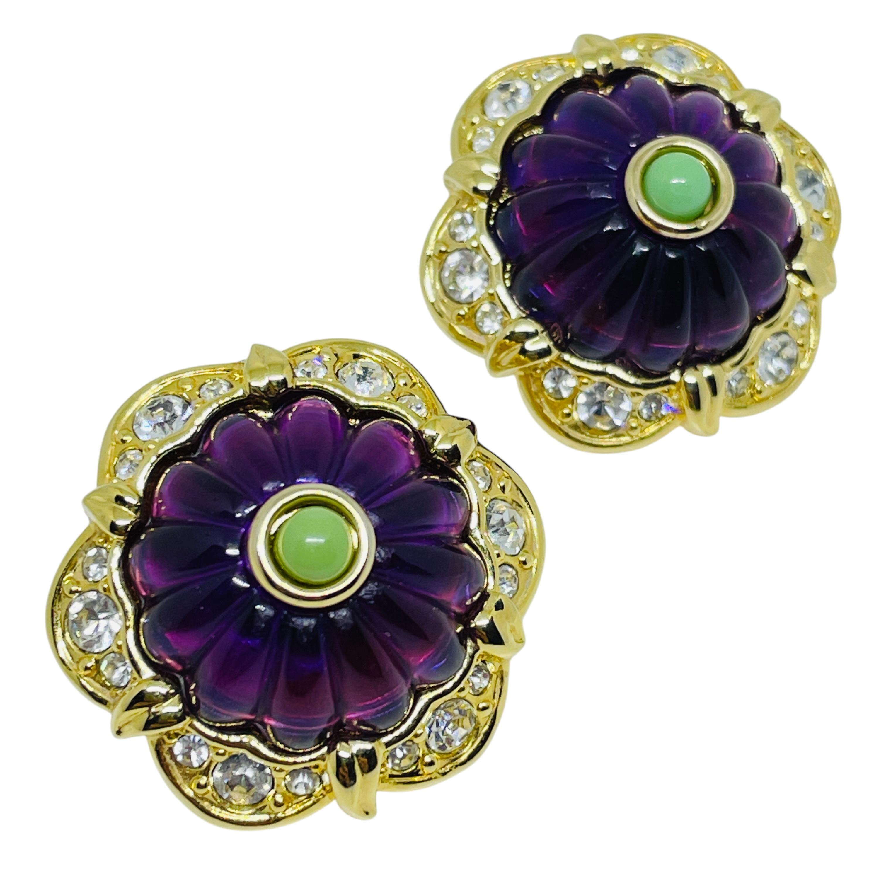 JOAN RIVERS - Boucles d'oreilles interchangeables signées et ornées de fausses pierres précieuses Bon état - En vente à Palos Hills, IL