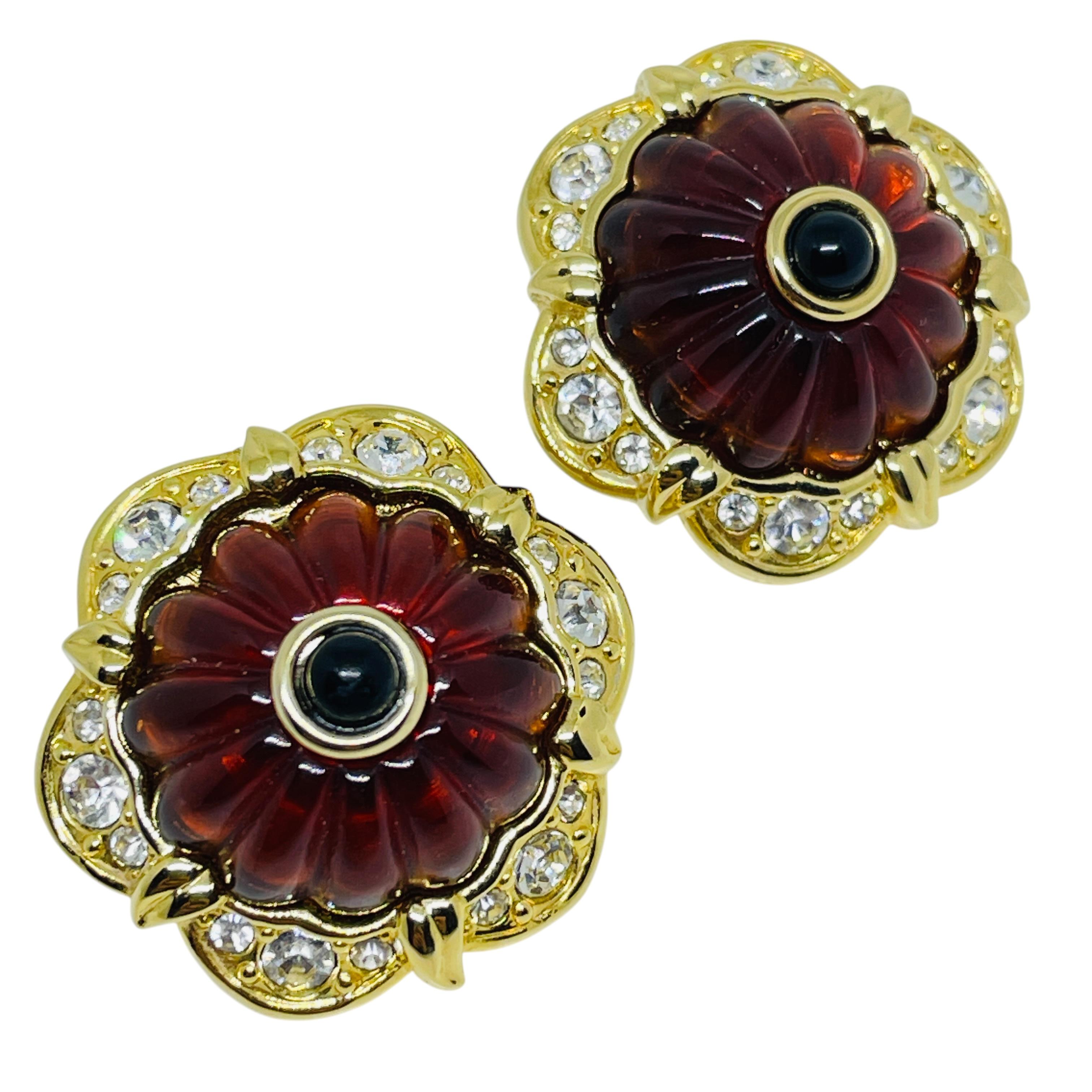 JOAN RIVERS - Boucles d'oreilles interchangeables signées et ornées de fausses pierres précieuses Pour femmes en vente