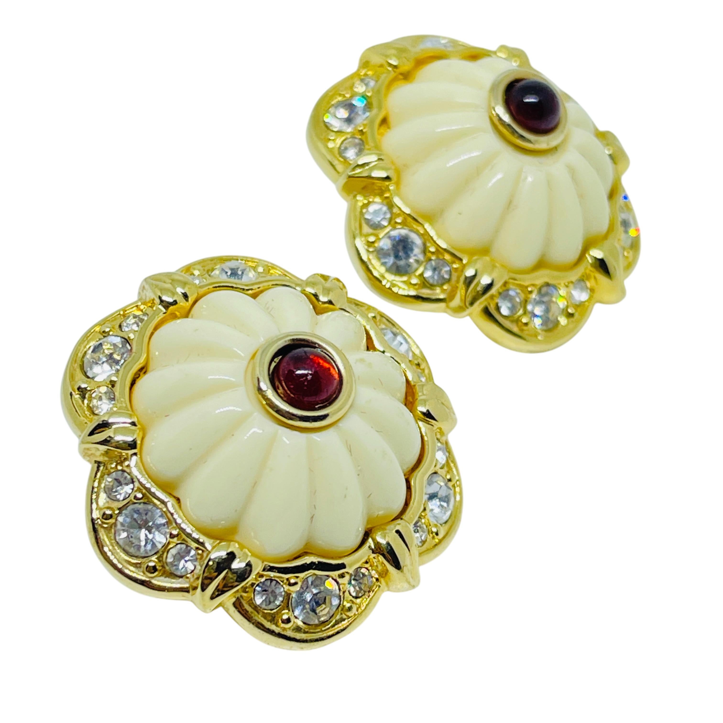 JOAN RIVERS - Boucles d'oreilles interchangeables signées et ornées de fausses pierres précieuses en vente 1