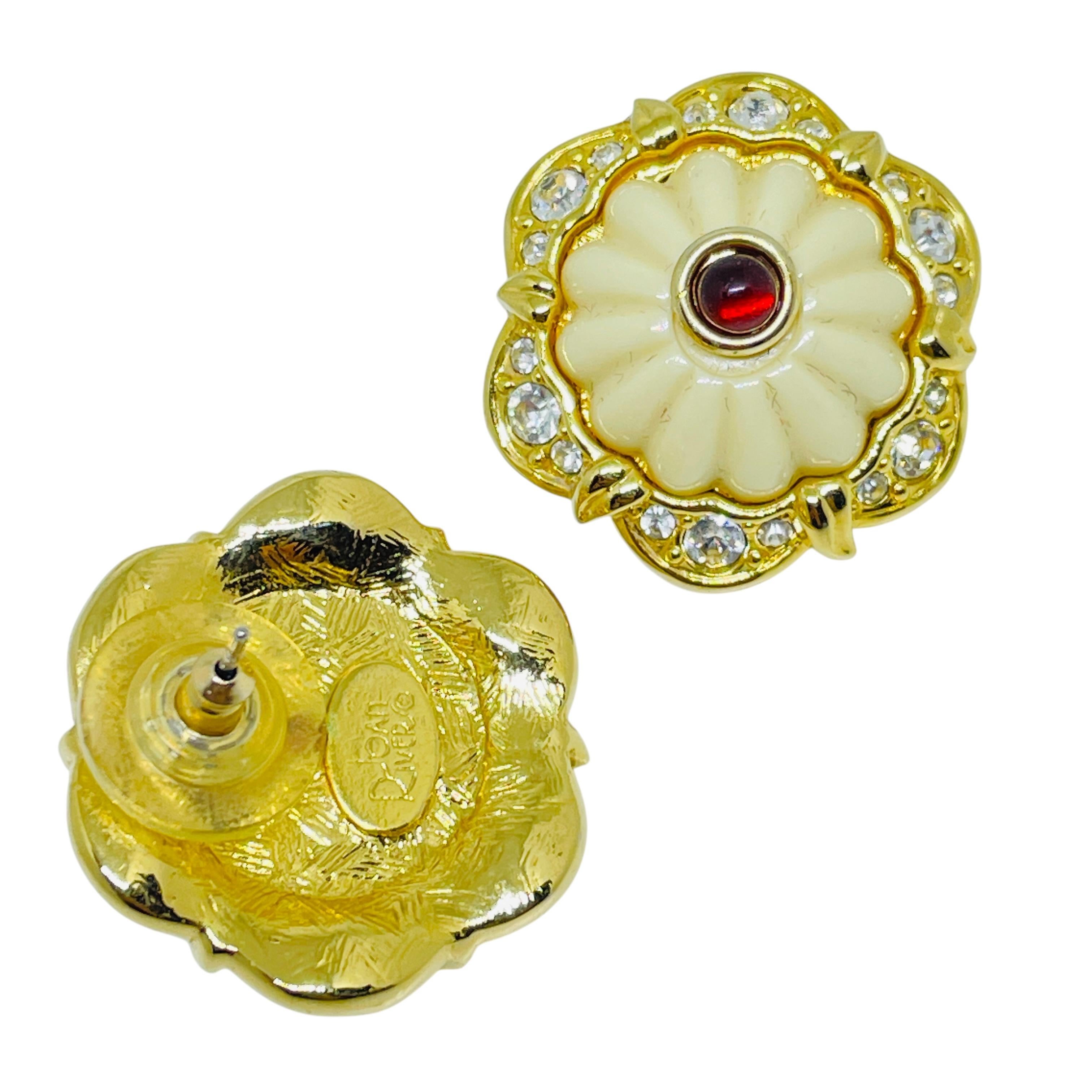 JOAN RIVERS - Boucles d'oreilles interchangeables signées et ornées de fausses pierres précieuses en vente 2