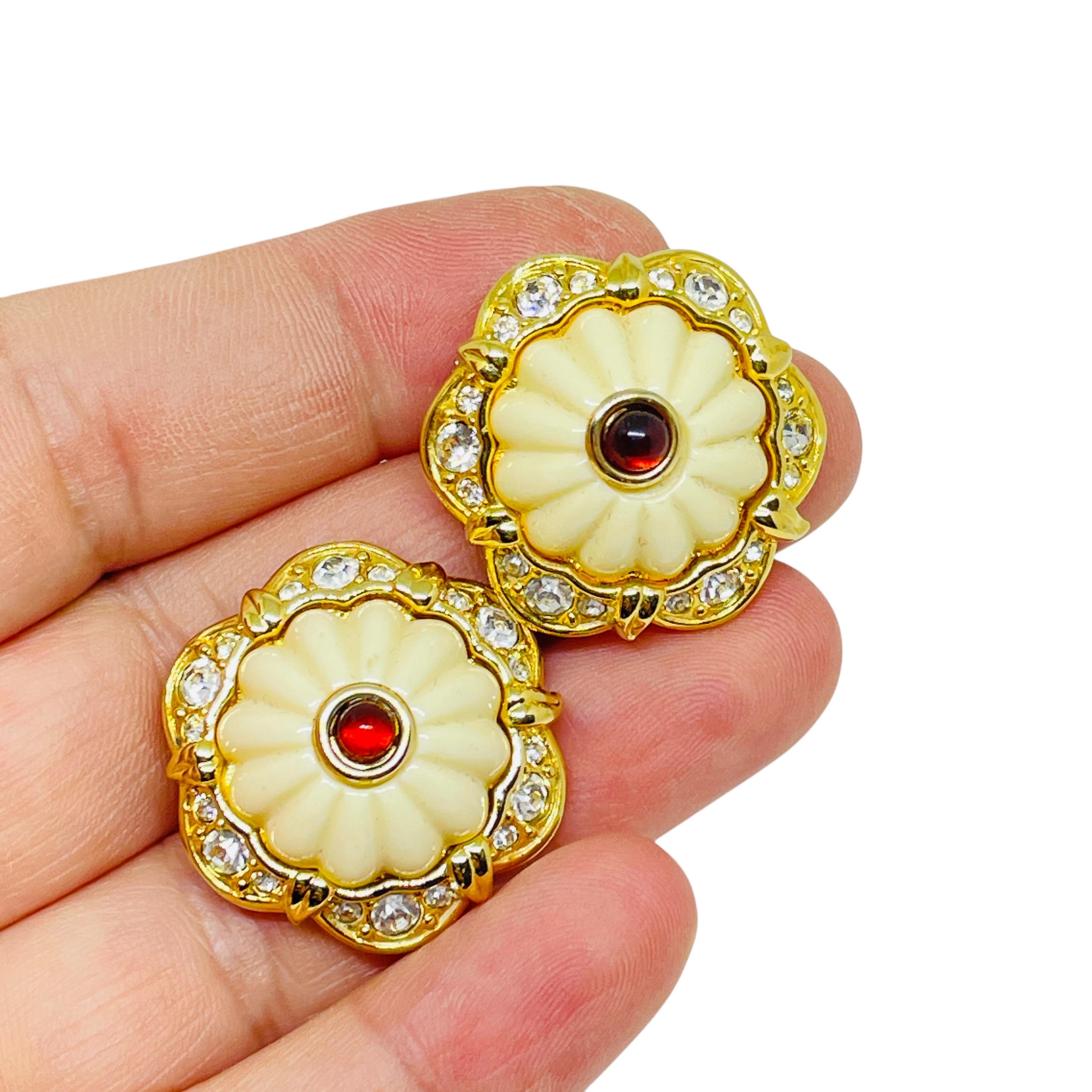 JOAN RIVERS - Boucles d'oreilles interchangeables signées et ornées de fausses pierres précieuses en vente 3