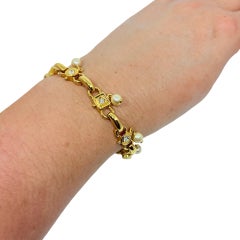 JOAN RIVERS – signiertes Vintage-Designerarmband aus vergoldeten Kristallen und Kunstperlen