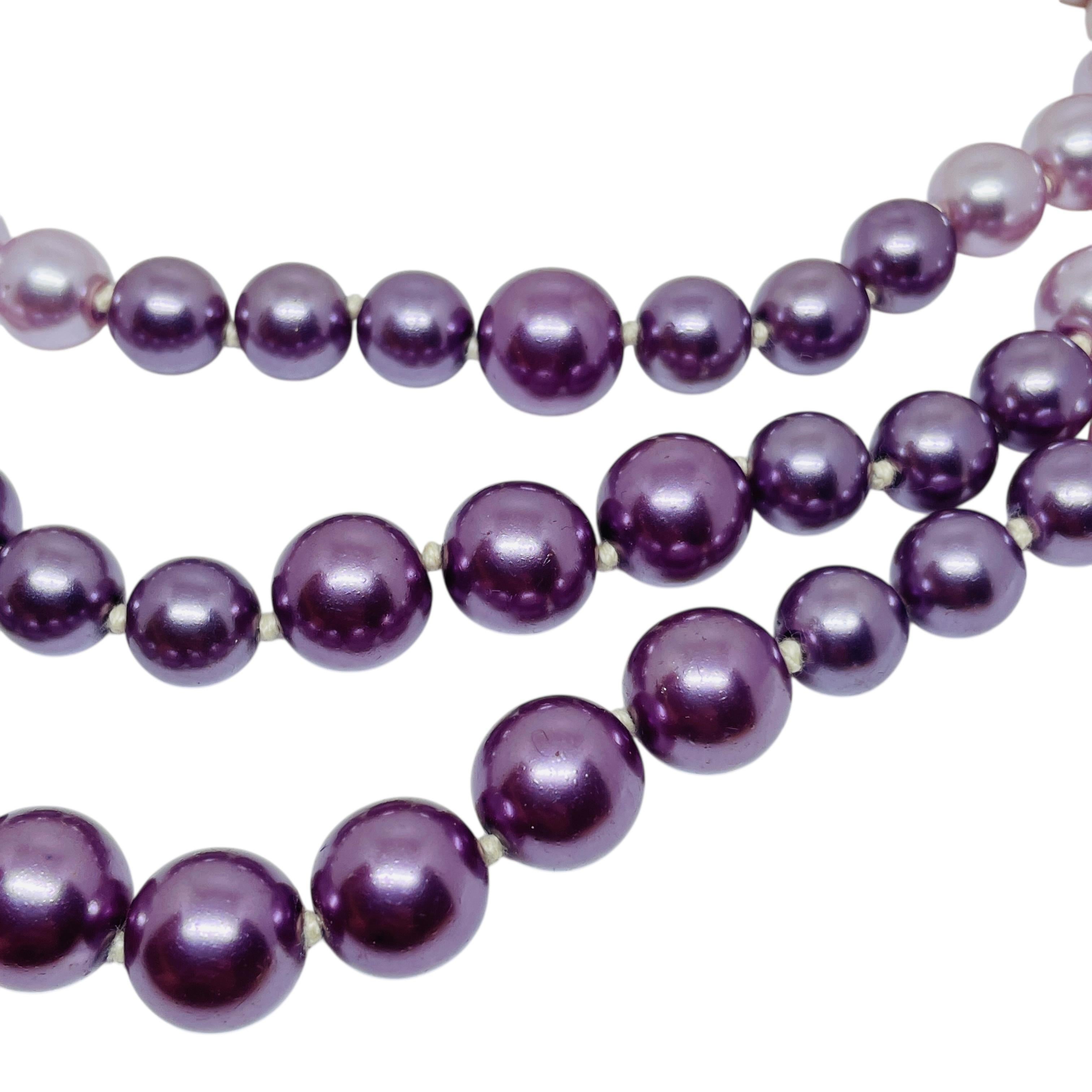 JOAN RIVERS signiert Jahrgang Goldton Glasperlen Designer Halskette im Angebot 1