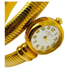  JOAN RIVERS vintage nuevo brazalete de reloj de diseño envolvente de oro