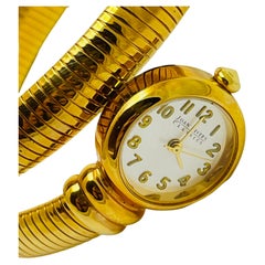 JOAN RIVERS Vintage neu Goldumwickeltes Designer-Uhrarmband