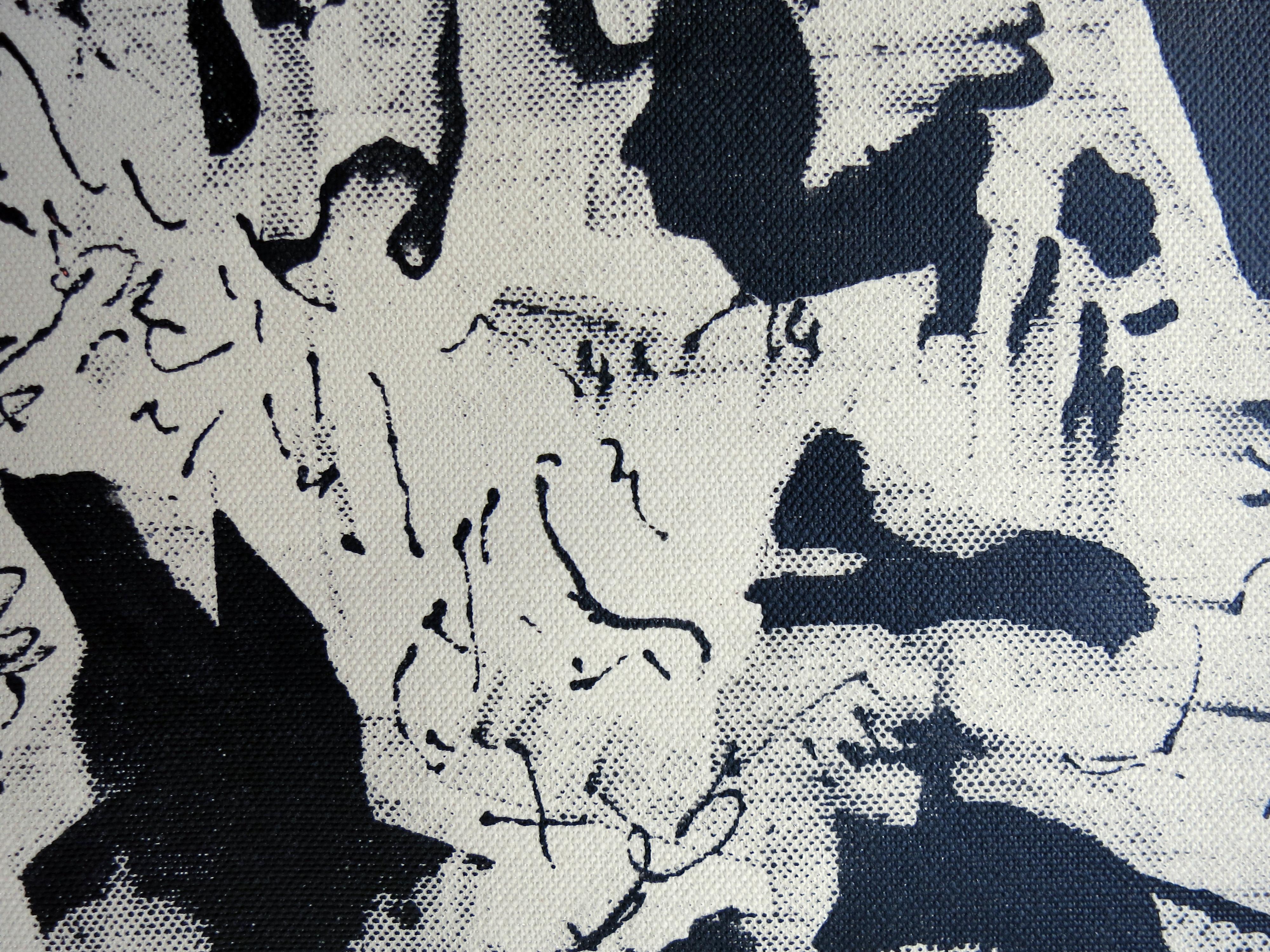 ABSTRACT Nuova opera d'arte in bianco e nero dell'artista contemporaneo Joan Salo 2024 in vendita 1