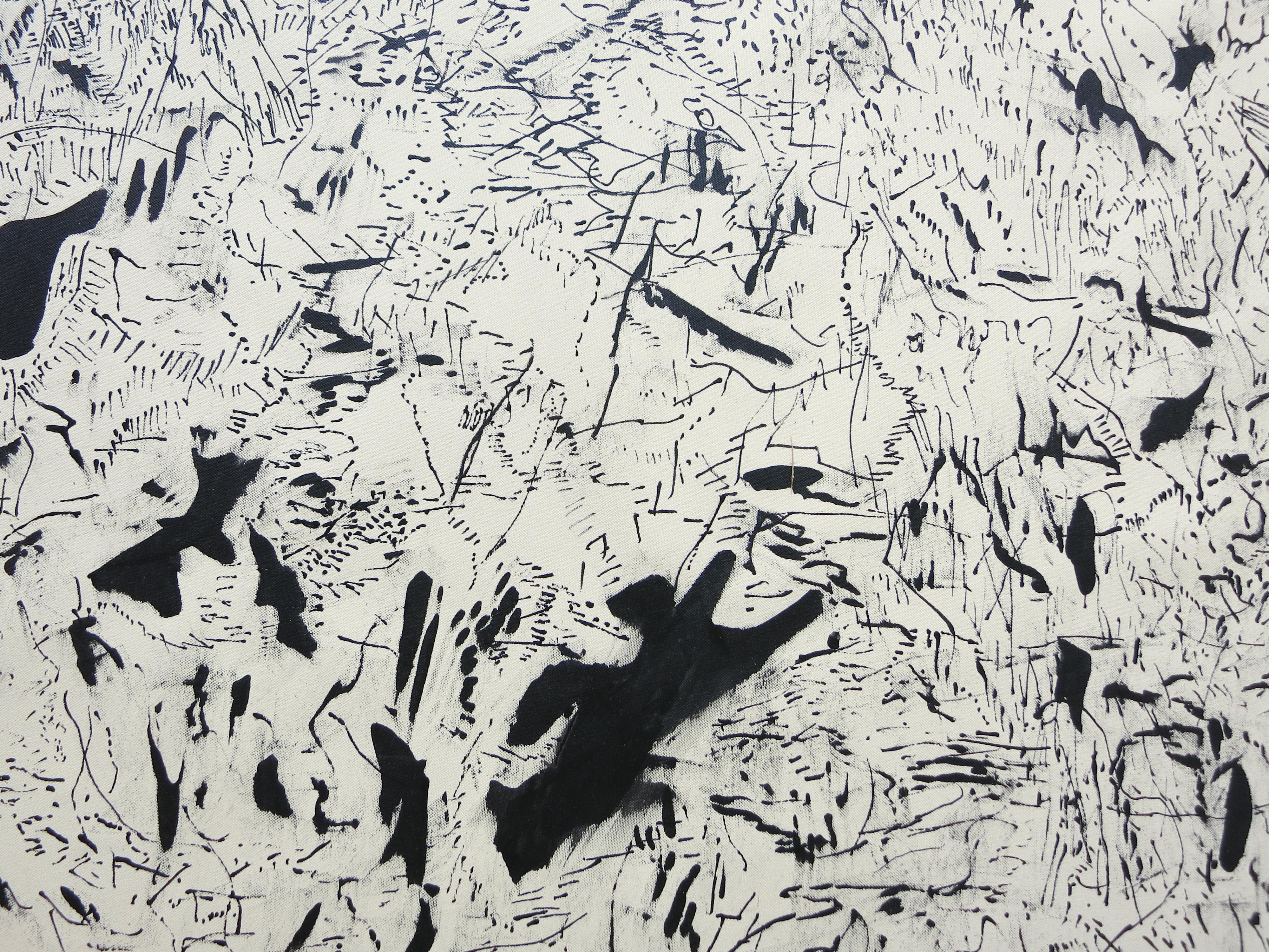 ABSTRACT Nuova opera d'arte in bianco e nero dell'artista contemporaneo Joan Salo 2024 in vendita 1