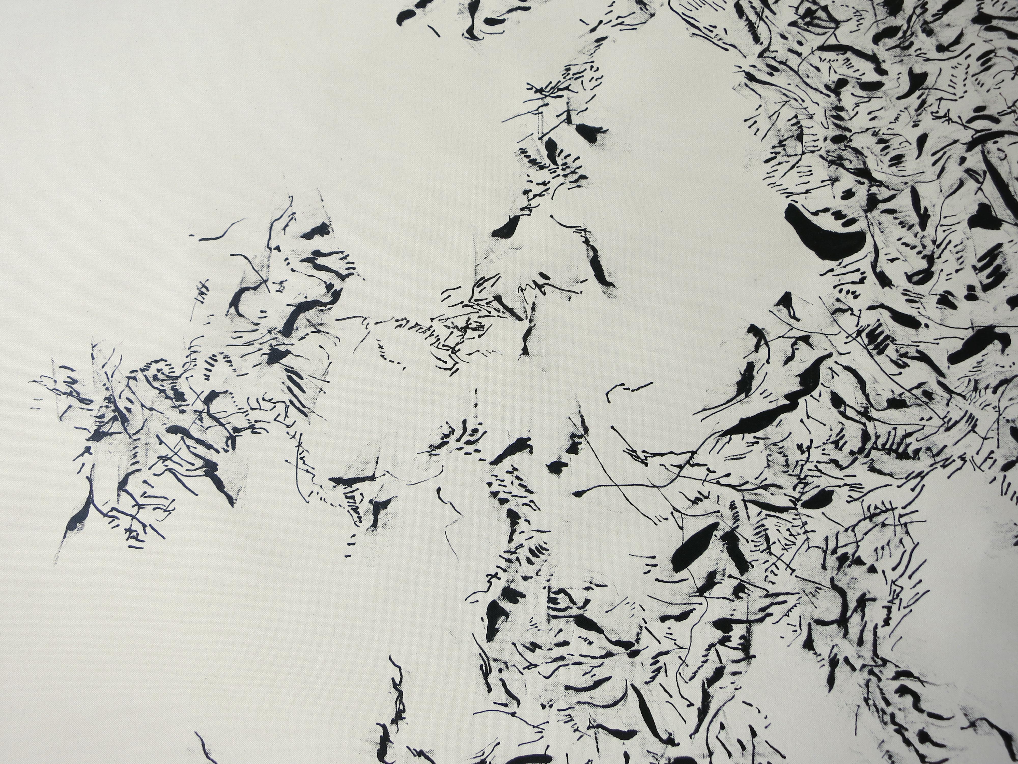 ABSTRACT Nuova opera d'arte in bianco e nero dell'artista contemporaneo Joan Salo 2024 1