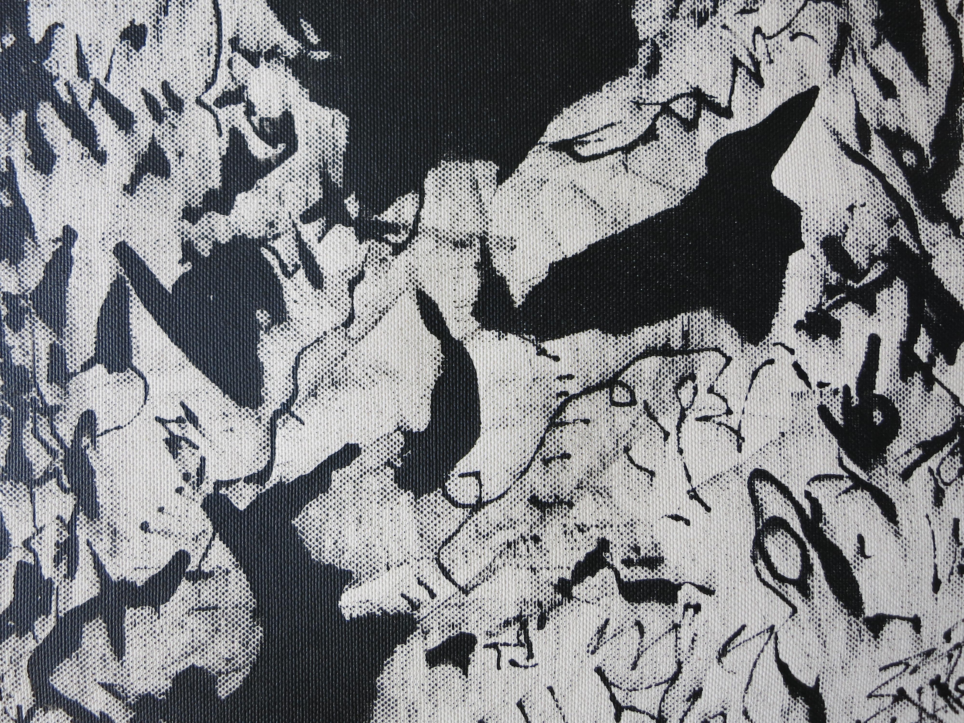 ABSTRACT Nuova opera d'arte in bianco e nero dell'artista contemporaneo Joan Salo 2024 in vendita 2