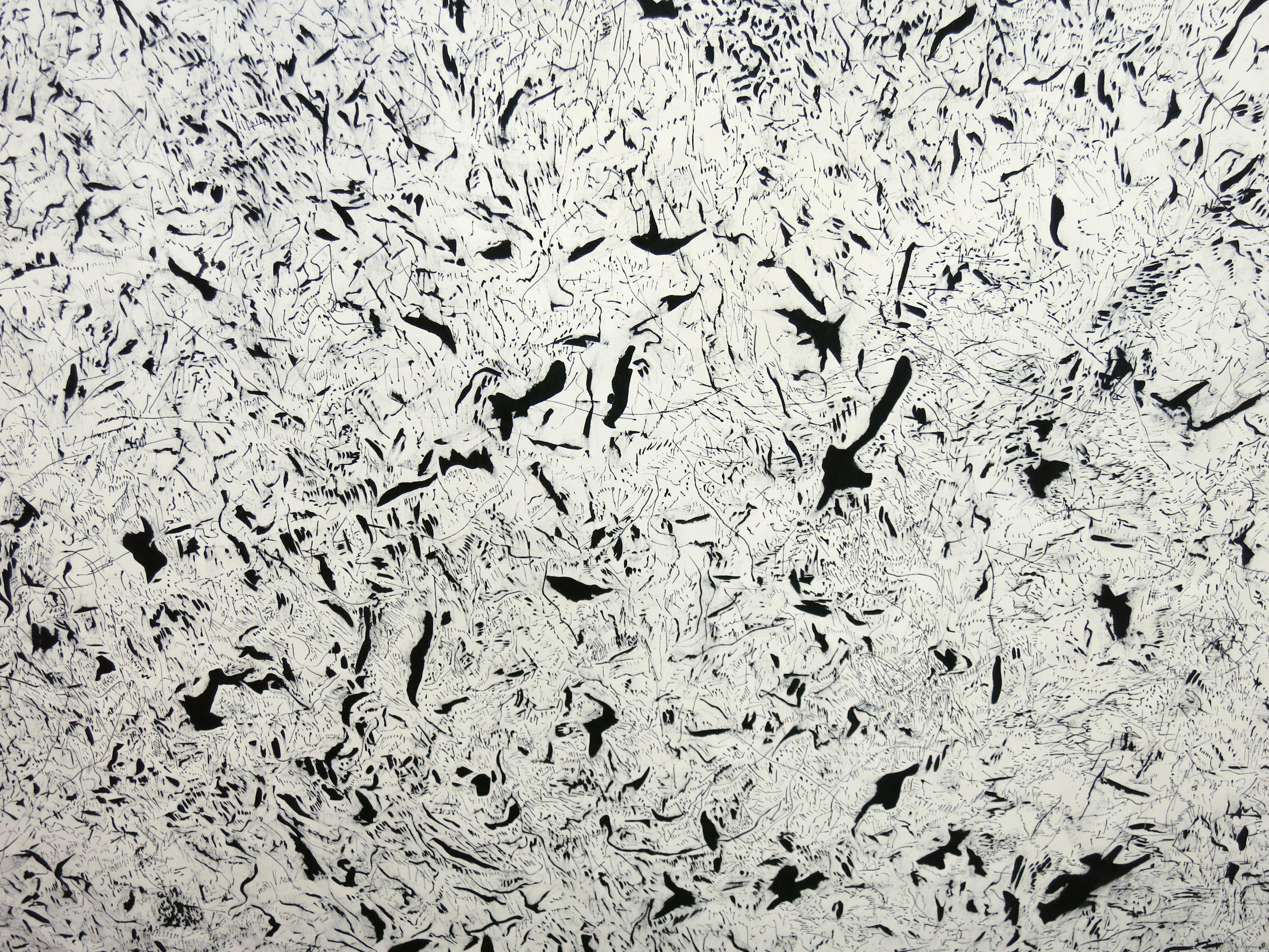 ABSTRACT Nuova opera d'arte in bianco e nero dell'artista contemporaneo Joan Salo 2024 in vendita 2