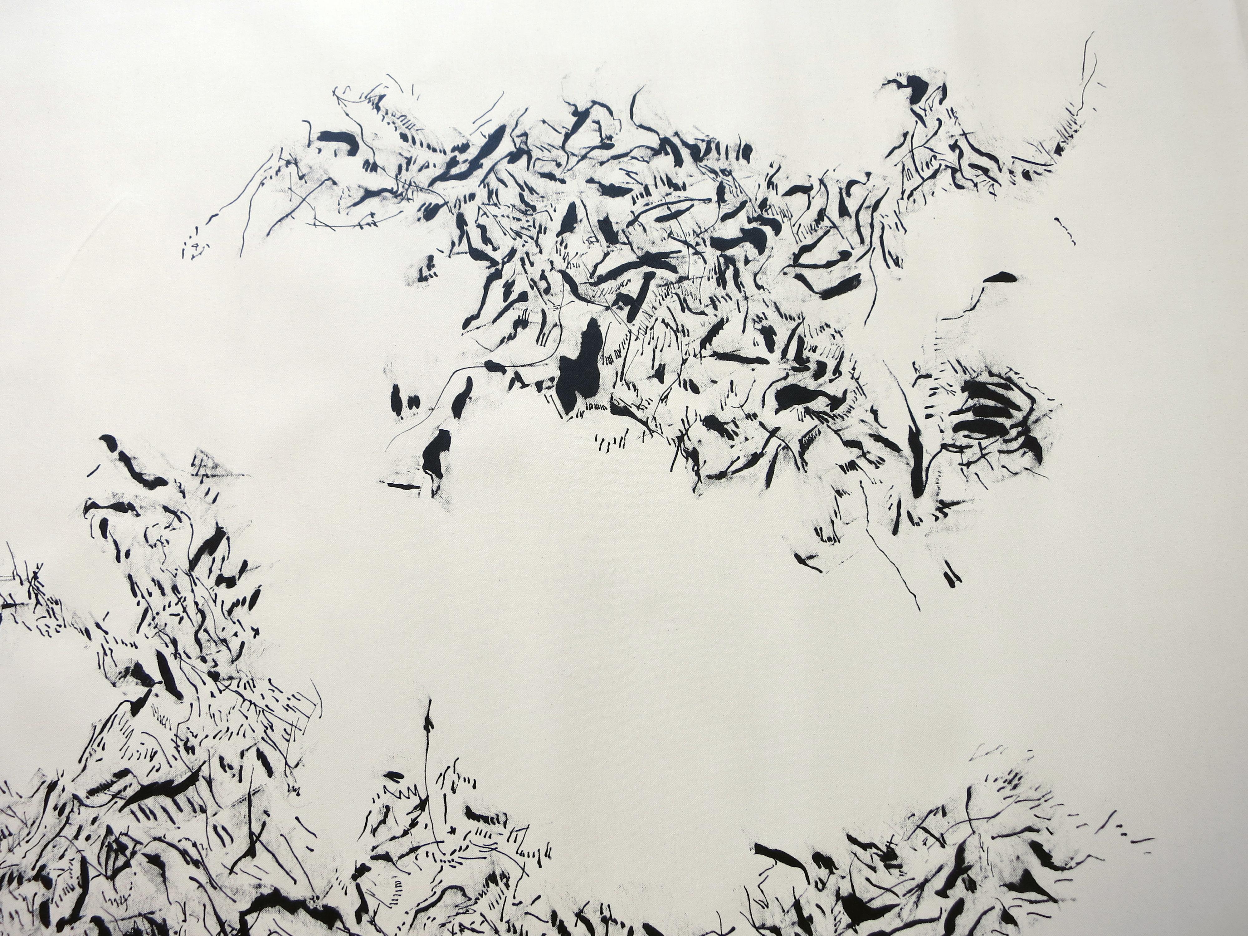 ABSTRACT Nuova opera d'arte in bianco e nero dell'artista contemporaneo Joan Salo 2024 2