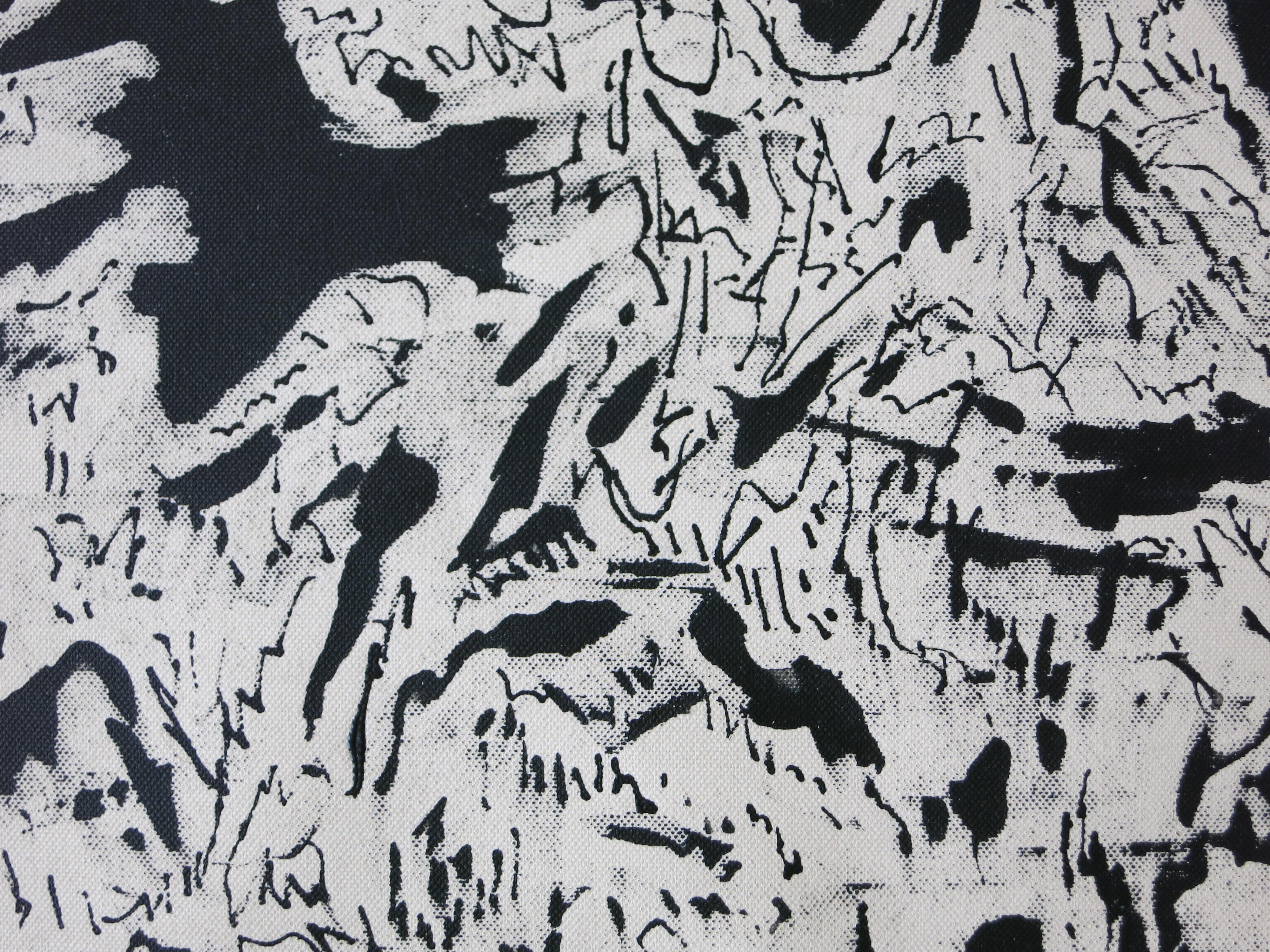 ABSTRACT Nuova opera d'arte in bianco e nero dell'artista contemporaneo Joan Salo 2024 in vendita 3