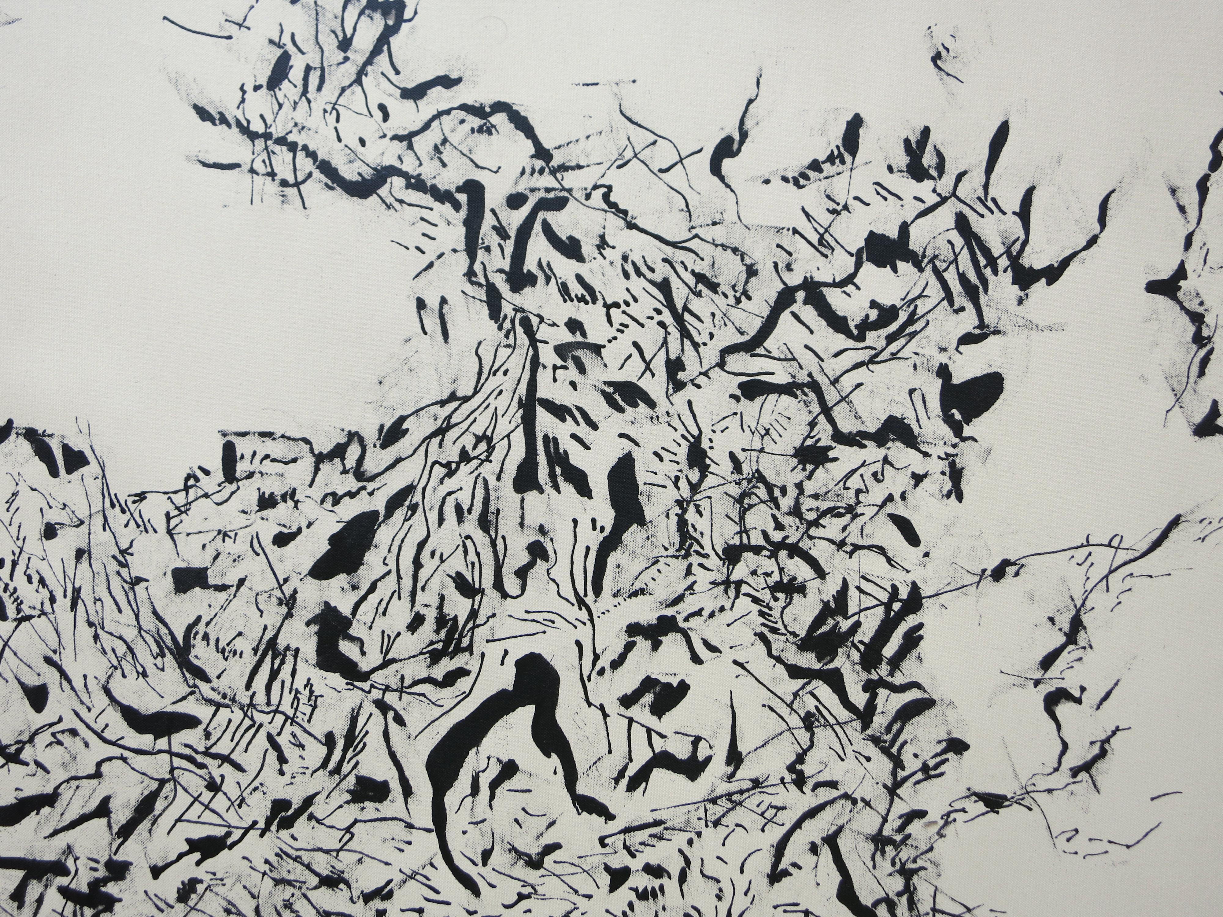 ABSTRACT Nuova opera d'arte in bianco e nero dell'artista contemporaneo Joan Salo 2024 in vendita 3