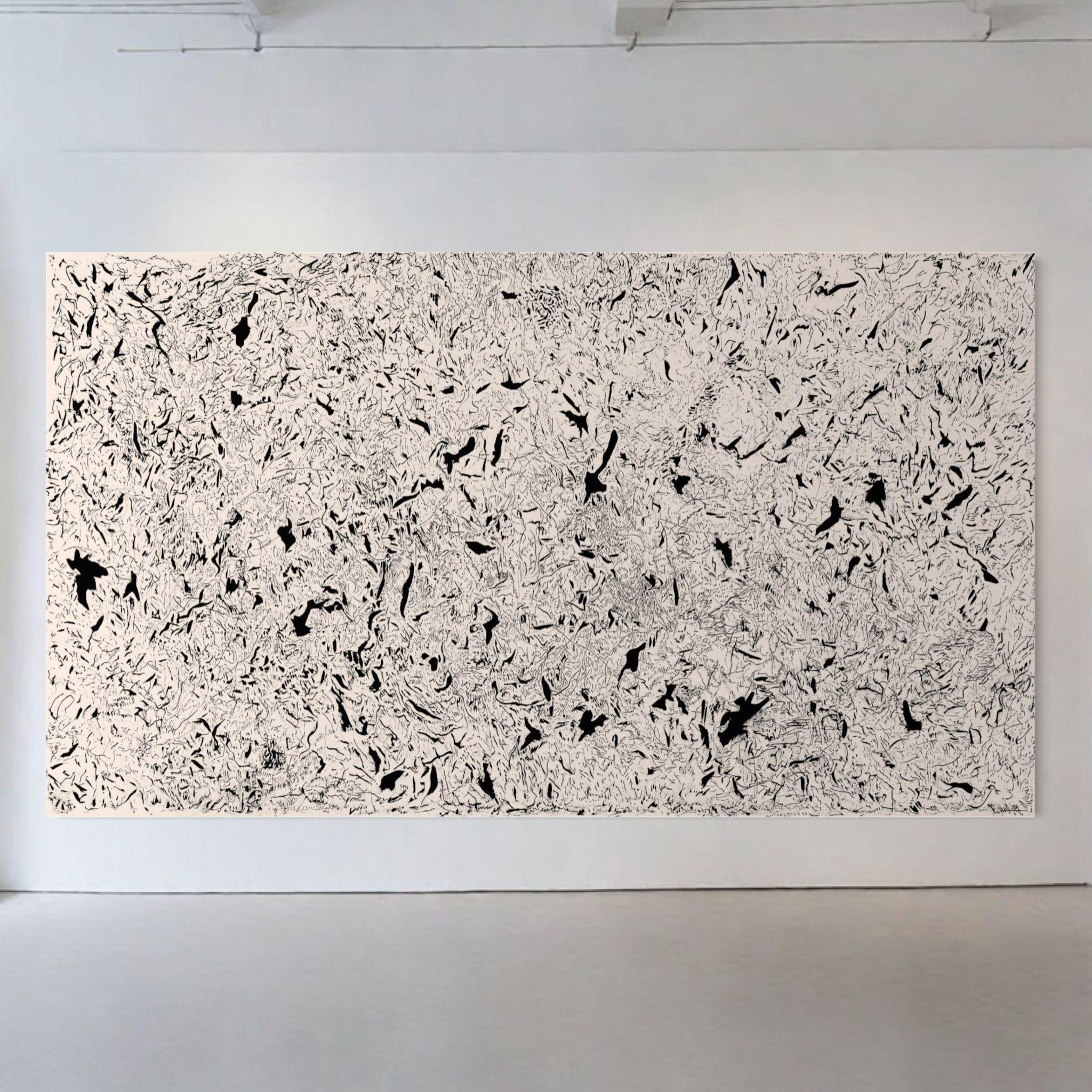 ABSTRACT Nuova opera d'arte in bianco e nero dell'artista contemporaneo Joan Salo 2024 in vendita 4