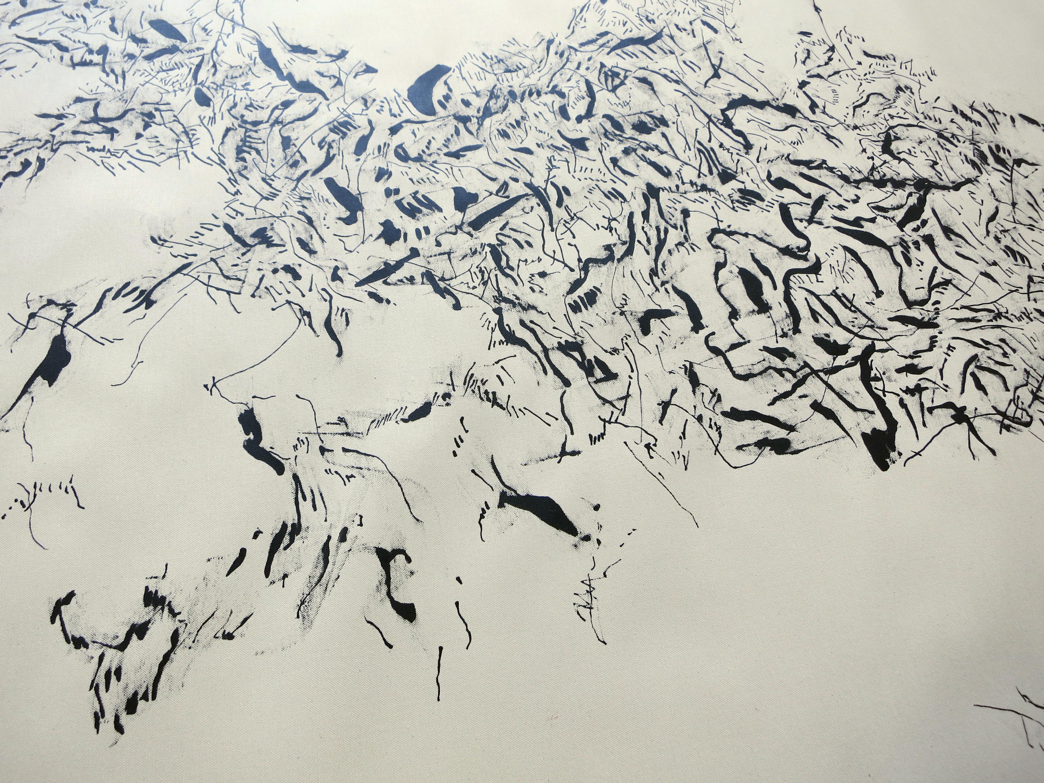 ABSTRACT Nuova opera d'arte in bianco e nero dell'artista contemporaneo Joan Salo 2024 5