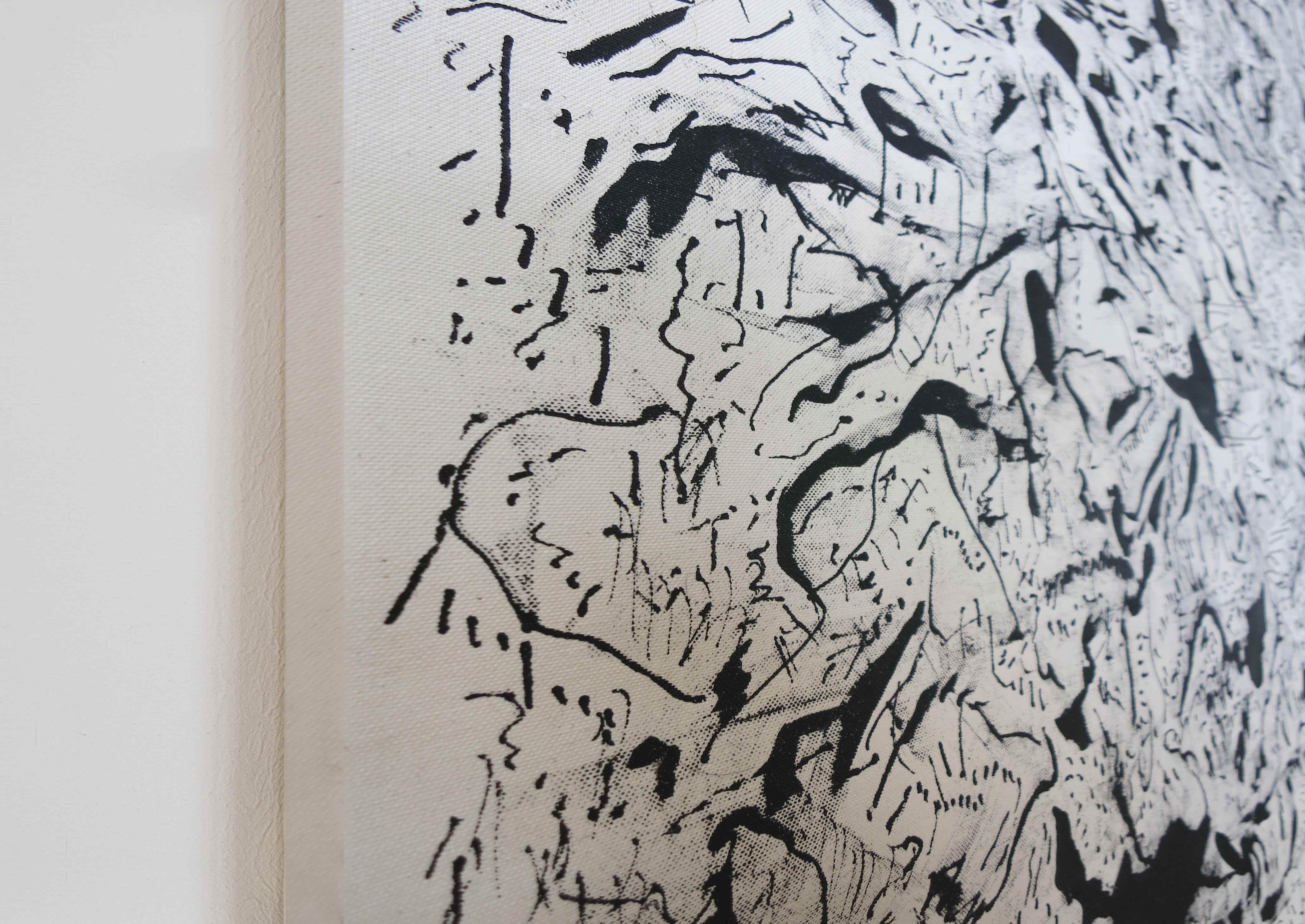 ABSTRACT Nuova opera d'arte in bianco e nero dell'artista contemporaneo Joan Salo 2024 in vendita 6