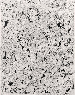 ABSTRACT New Black White Ink Artwork by Contemporary Spanish Joan Salo 2024
