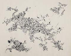 ABSTRACT Nuova opera d'arte in bianco e nero dell'artista contemporaneo Joan Salo 2024