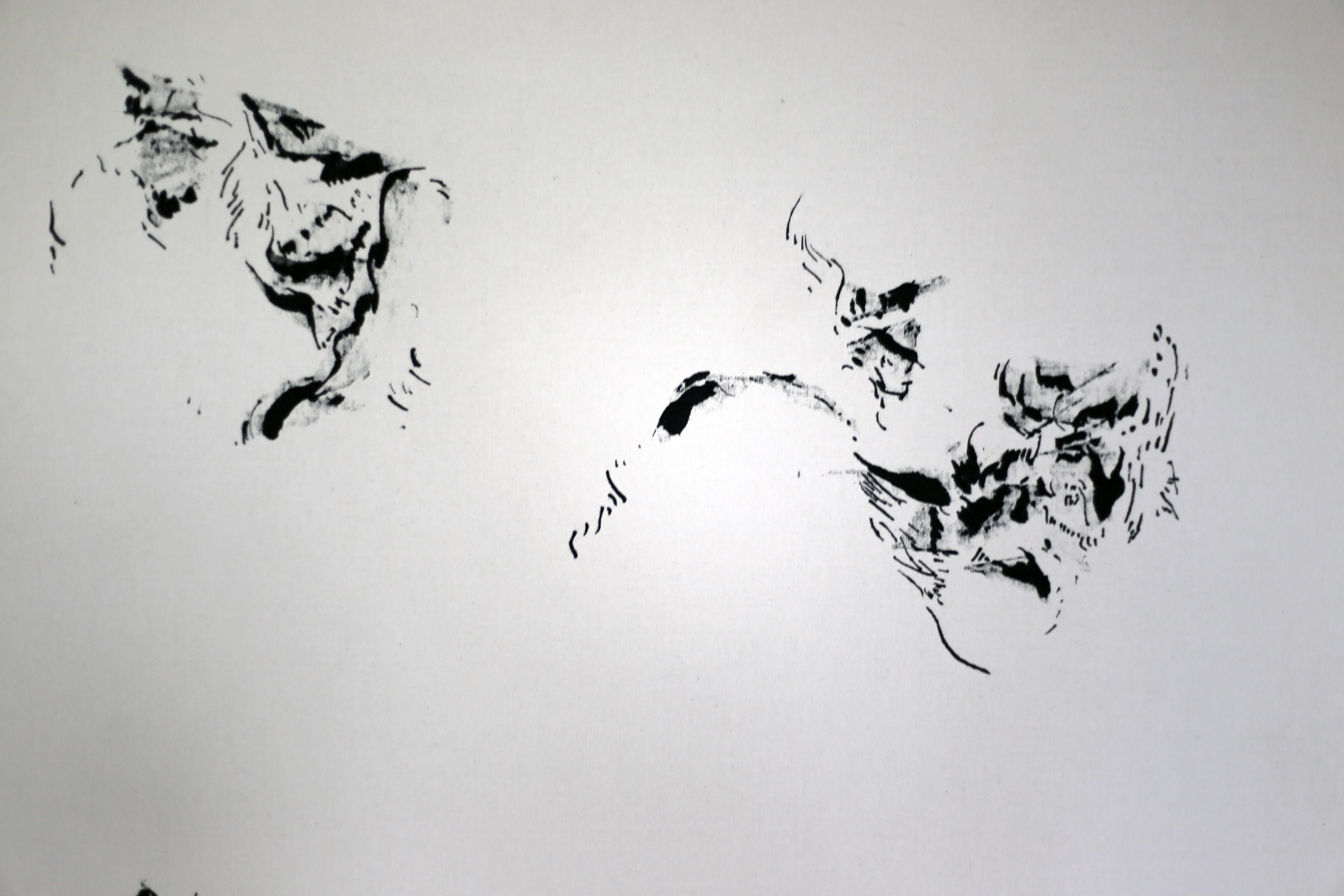 Joan Salo, 2025 Black and White Abstract Ink Painting – Contemporary Minimal Art im Angebot 1