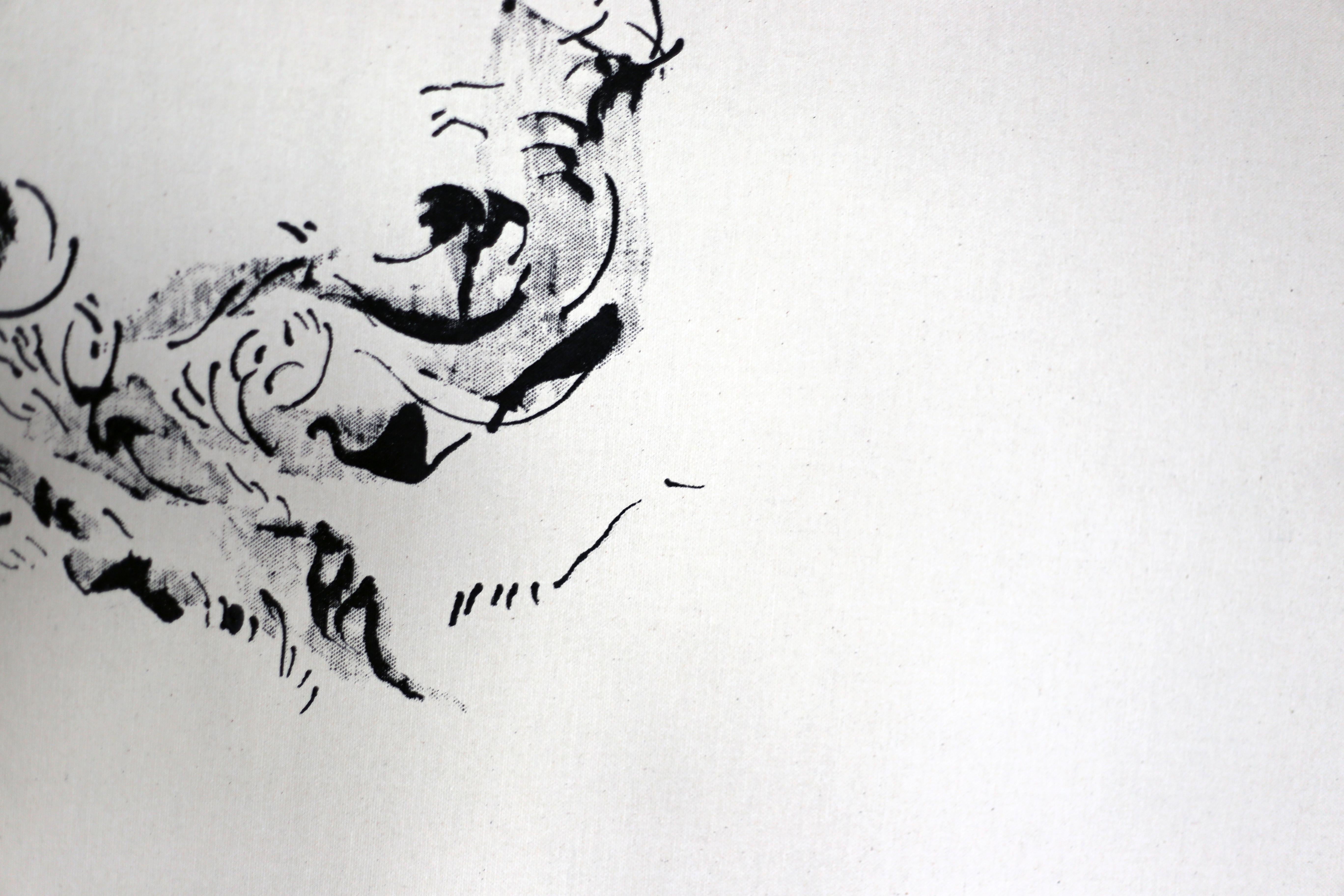 Joan Salo, 2025 Black and White Abstract Ink Painting – Contemporary Minimal Art For Sale 2