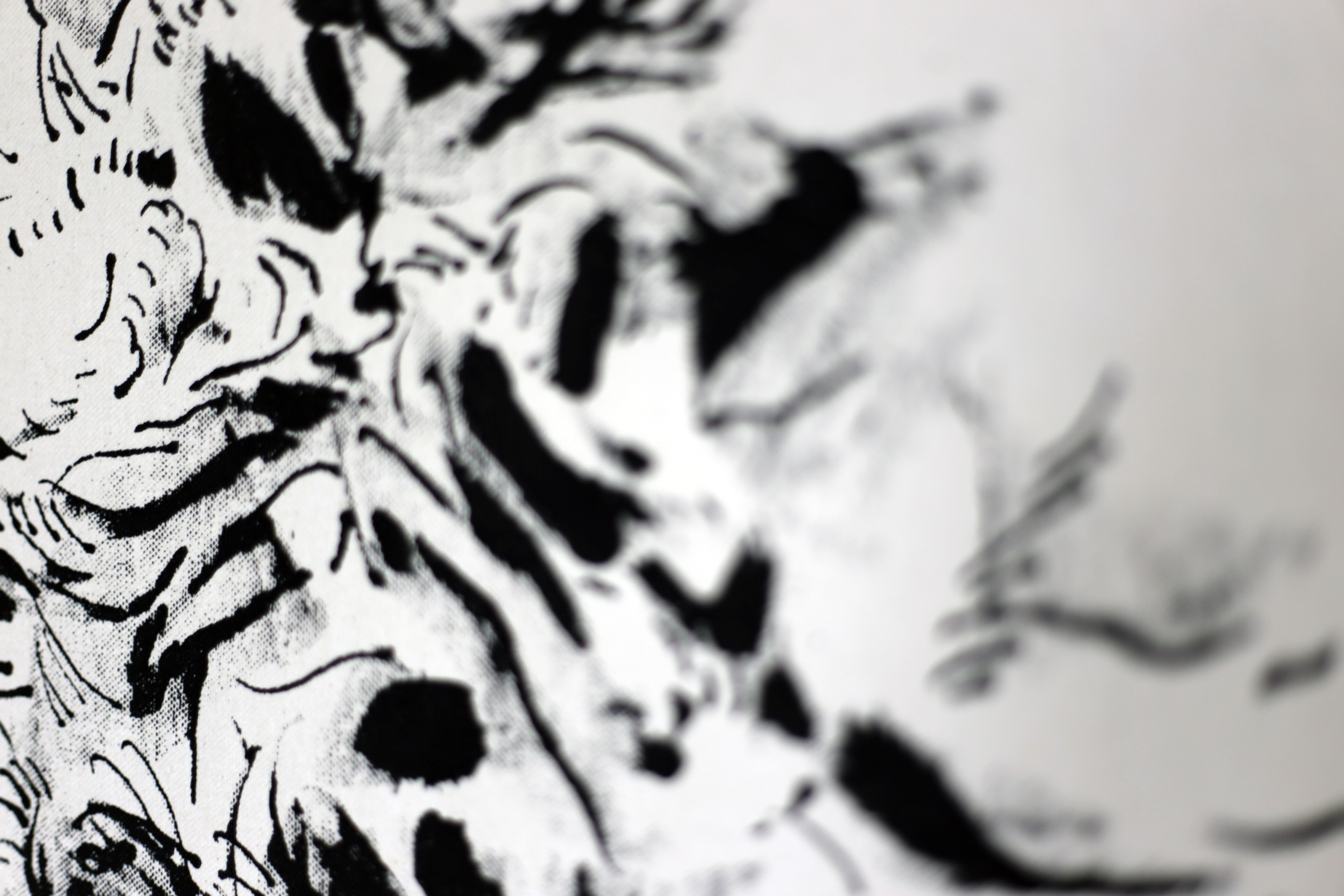 Joan Salo, 2025 Black and White Abstract Ink Painting – Contemporary Minimal Art im Angebot 3