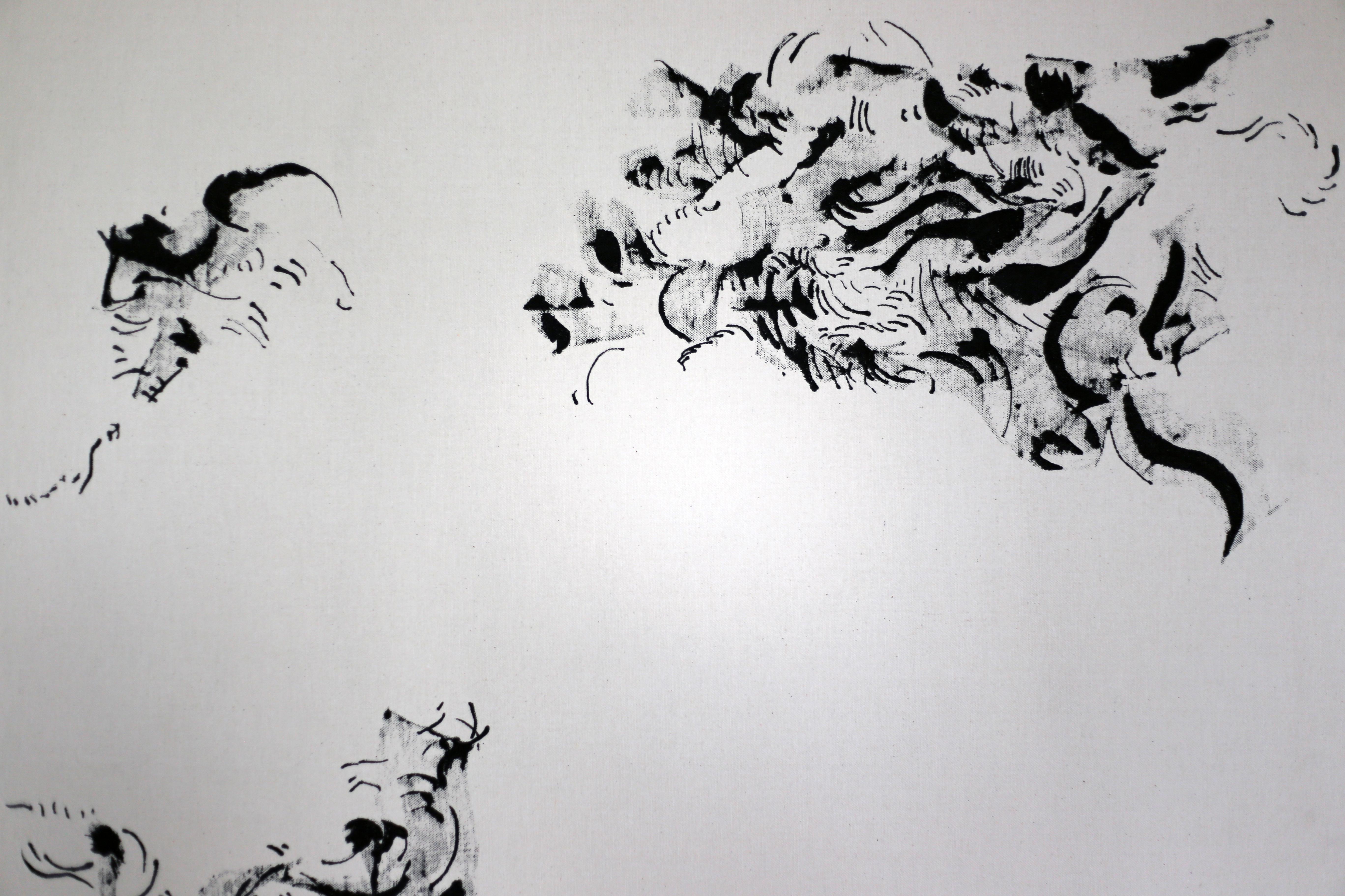 Joan Salo, 2025 Black and White Abstract Ink Painting – Contemporary Minimal Art For Sale 3