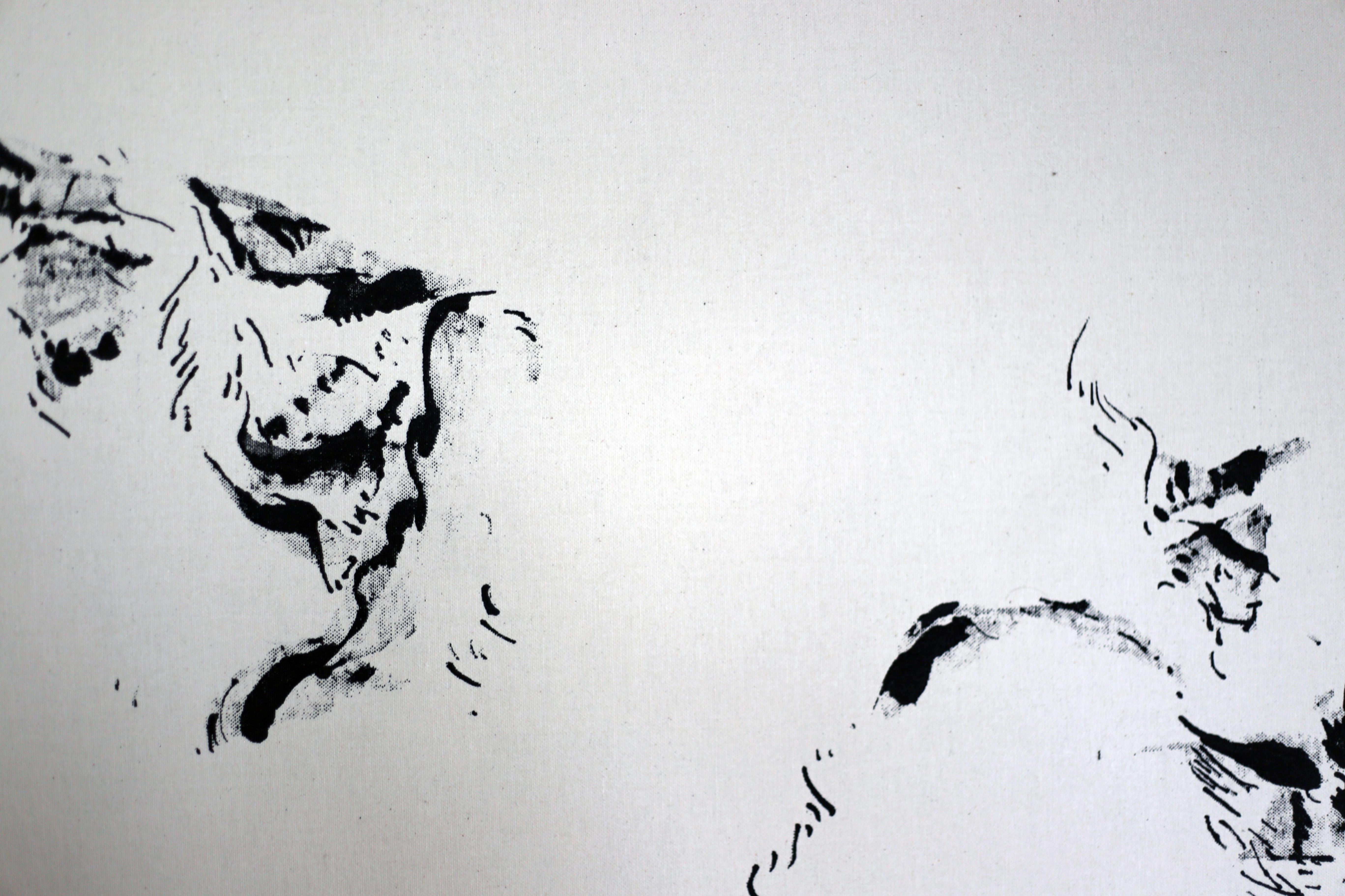 Joan Salo, 2025 Black and White Abstract Ink Painting – Contemporary Minimal Art im Angebot 4