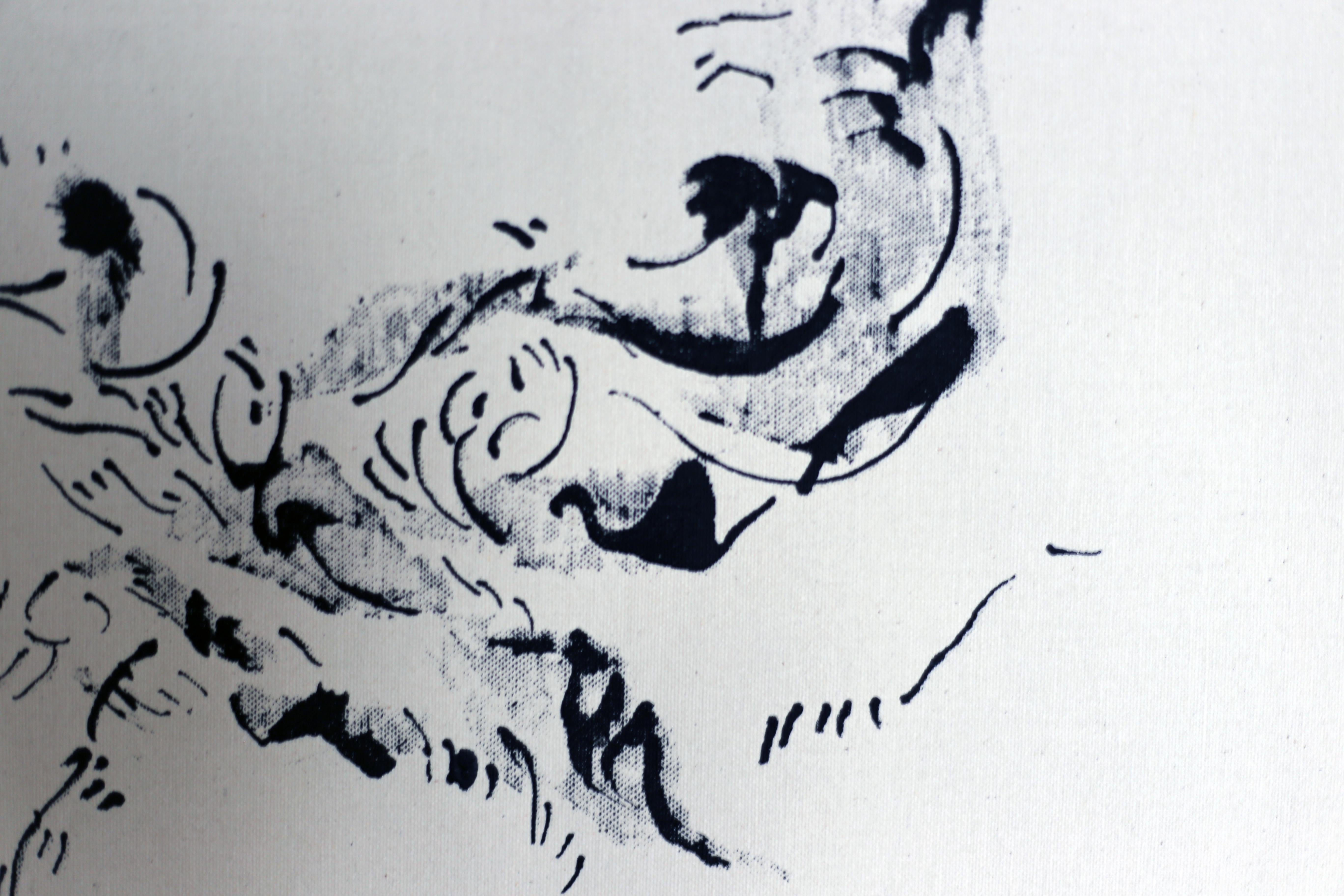 Joan Salo, 2025 Black and White Abstract Ink Painting – Contemporary Minimal Art For Sale 4