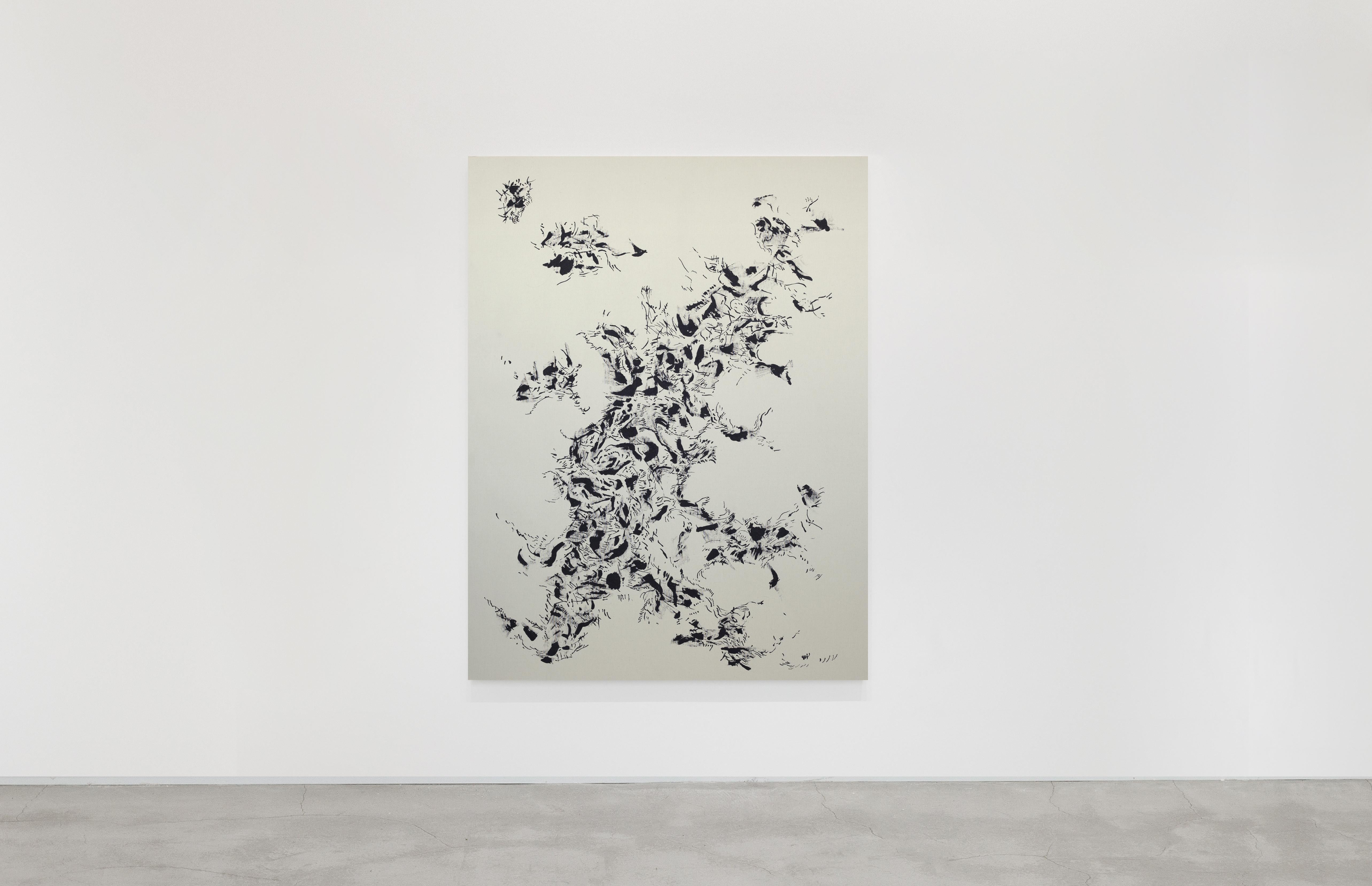 Joan Salo, 2025 Black and White Abstract Ink Painting – Contemporary Minimal Art For Sale 5