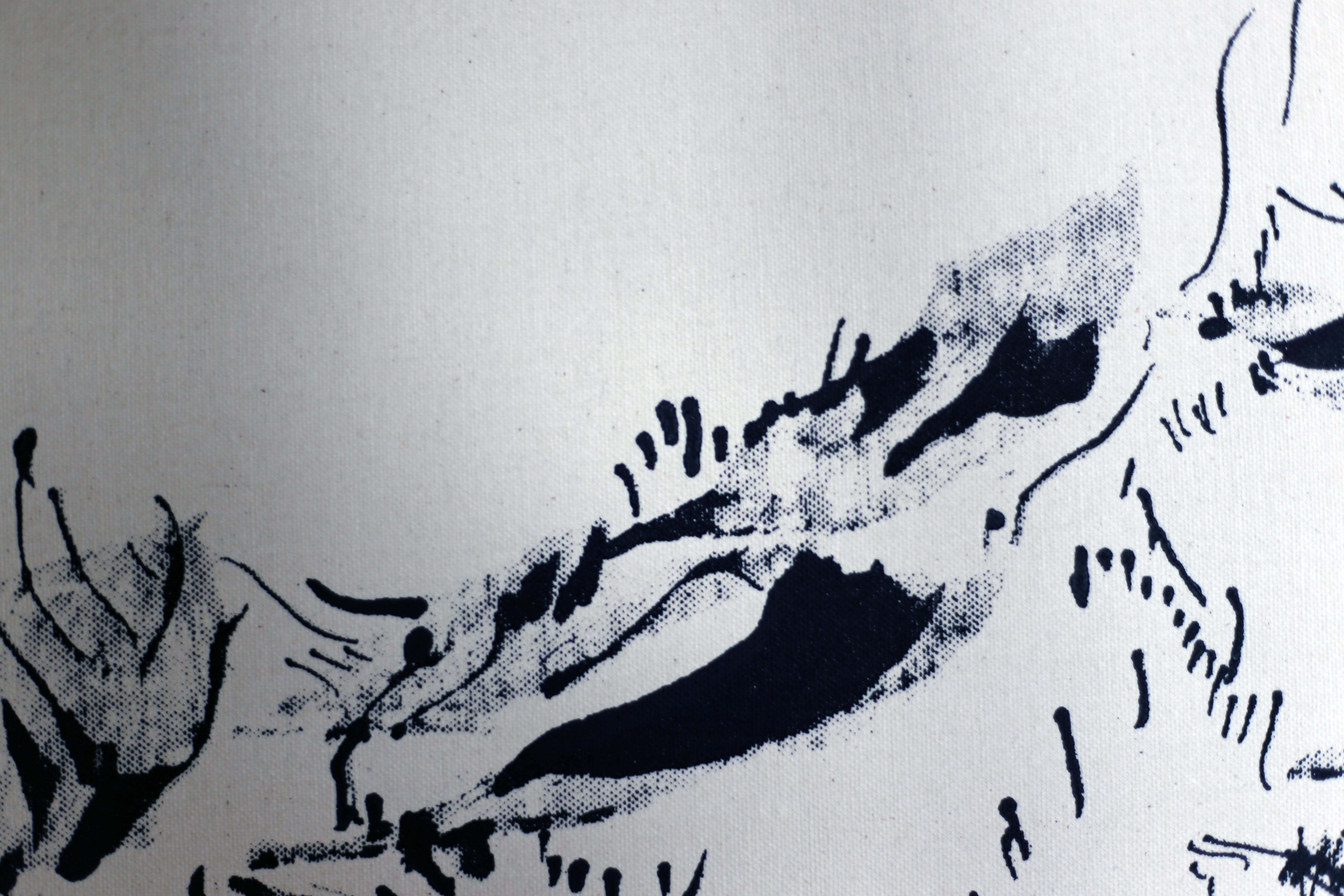 Joan Salo, 2025 Black and White Abstract Ink Painting – Contemporary Minimal Art For Sale 5