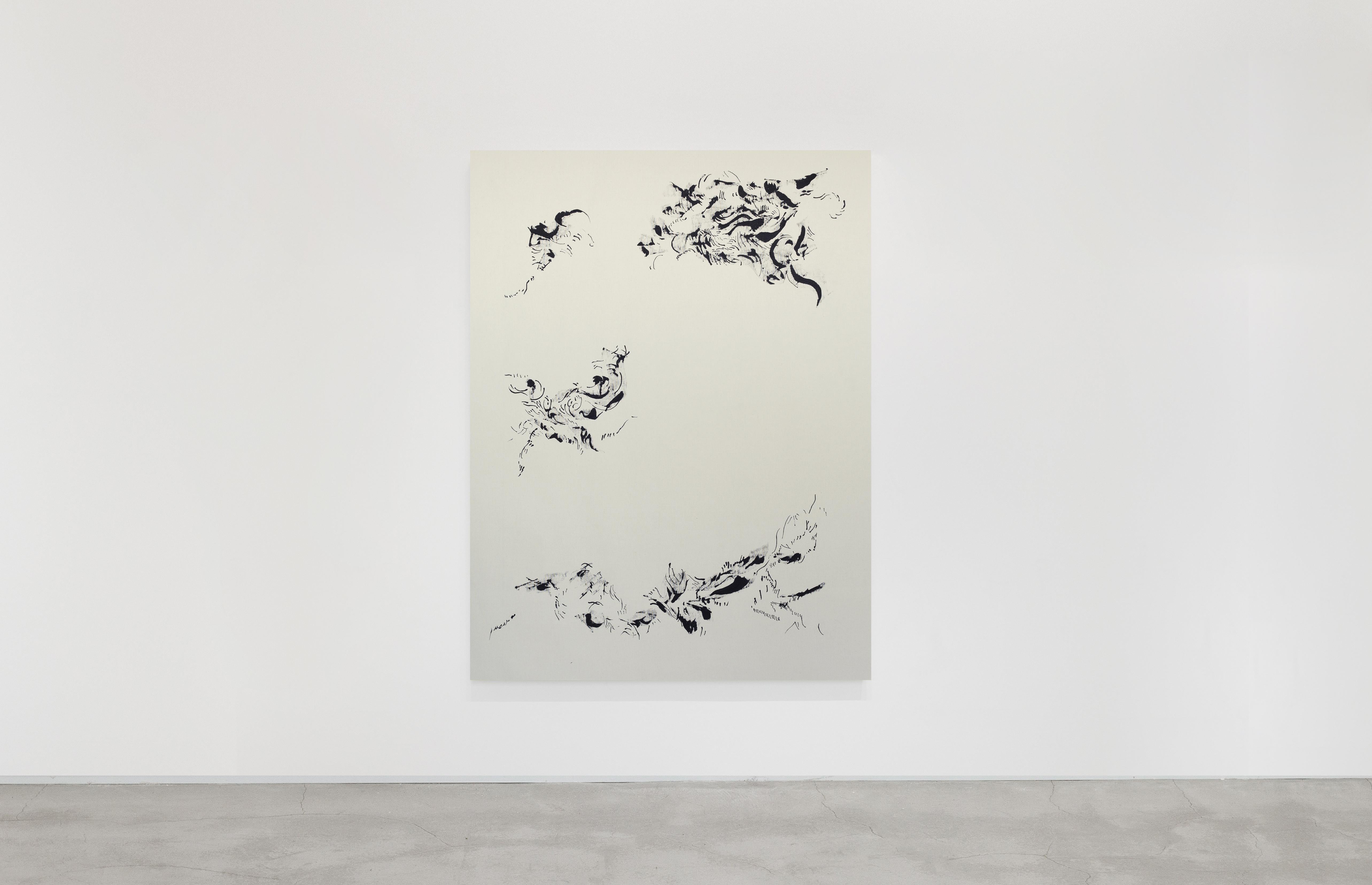 Joan Salo, 2025 Black and White Abstract Ink Painting – Contemporary Minimal Art For Sale 7