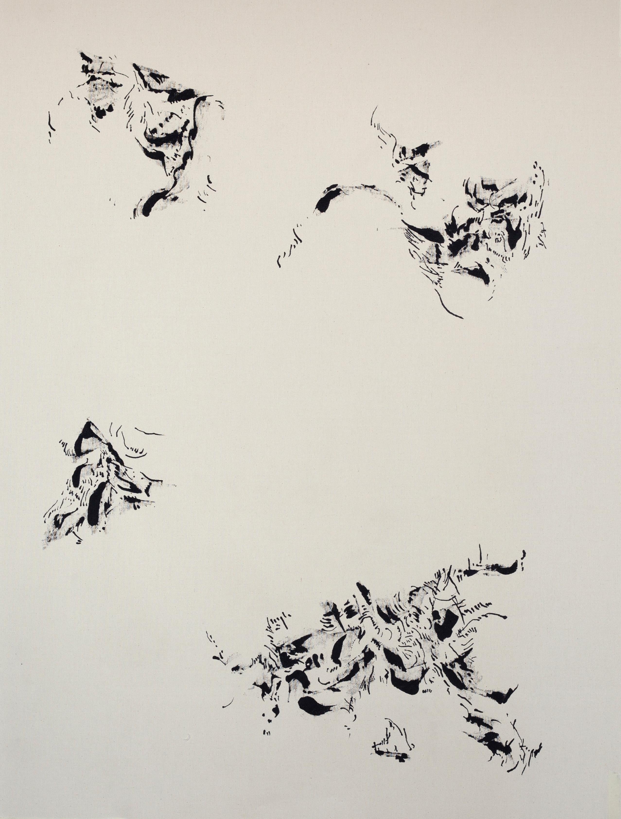 Joan Salo, 2025 Black and White Abstract Ink Painting – Contemporary Minimal Art