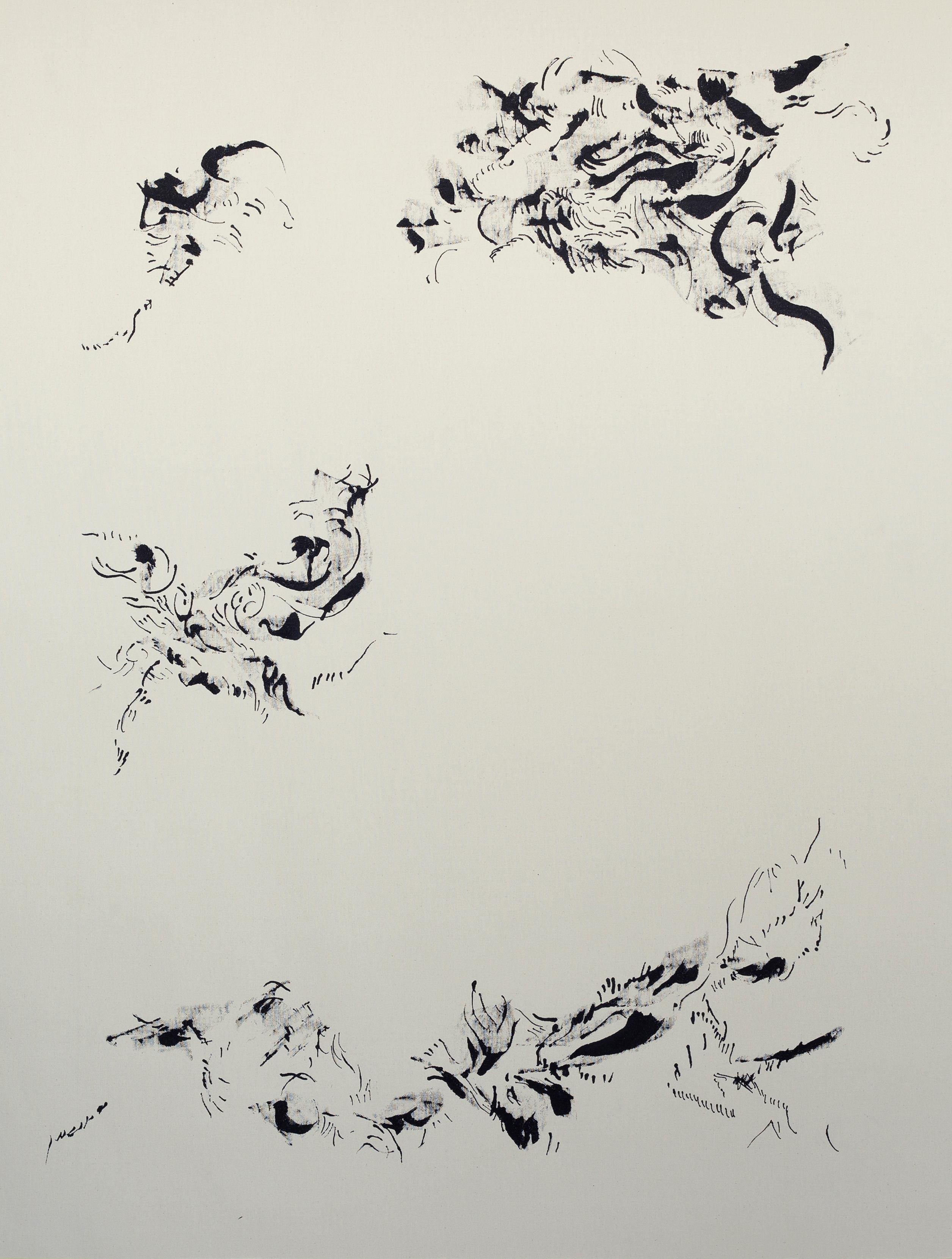Joan Salo, 2025 Black and White Abstract Ink Painting – Contemporary Minimal Art
