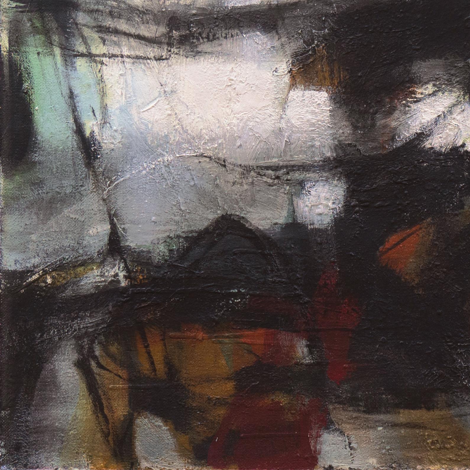 'Luces de la Ciudad' Generación Beat de San Francisco, Mujer Artista, Abstracción del Área de la Bahía - Abstract Painting Marrón de Joan Savo