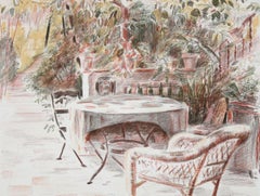 Litografia sobre papel - Tarde en la terraza - Tiraje: 12/250
