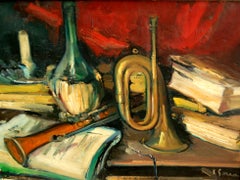 Óleo sobre tela - Bodegón musical