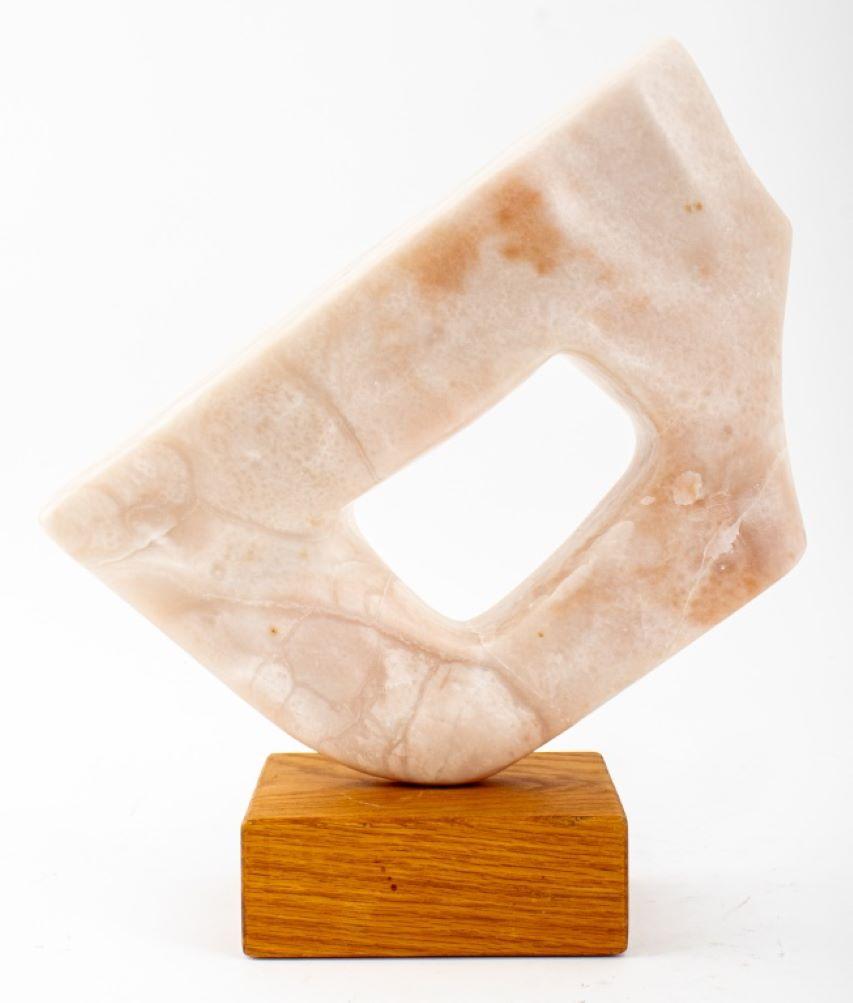 American Classical Joan Shapiro Abstract Pink Alabaster Sculpture For Sale