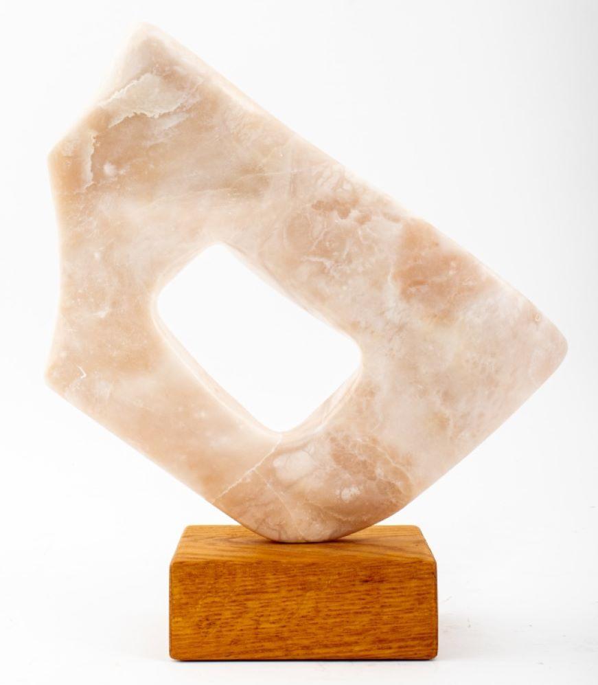 20th Century Joan Shapiro Abstract Pink Alabaster Sculpture For Sale