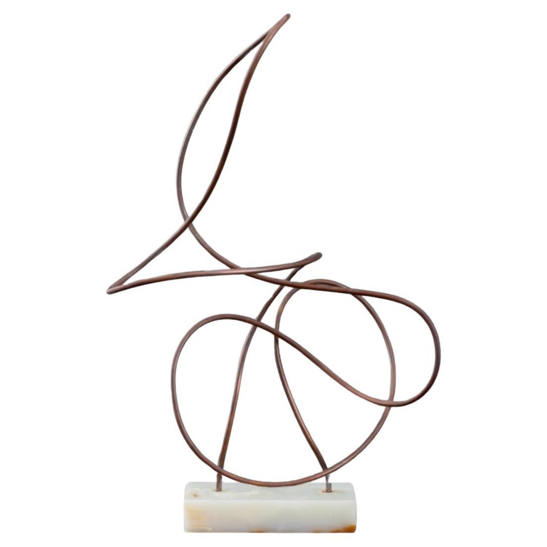 Joan Shapiro Modern Abstract Copper Sculpture For Sale