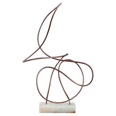 Vintage Joan Shapiro Modern Abstract Copper Sculpture