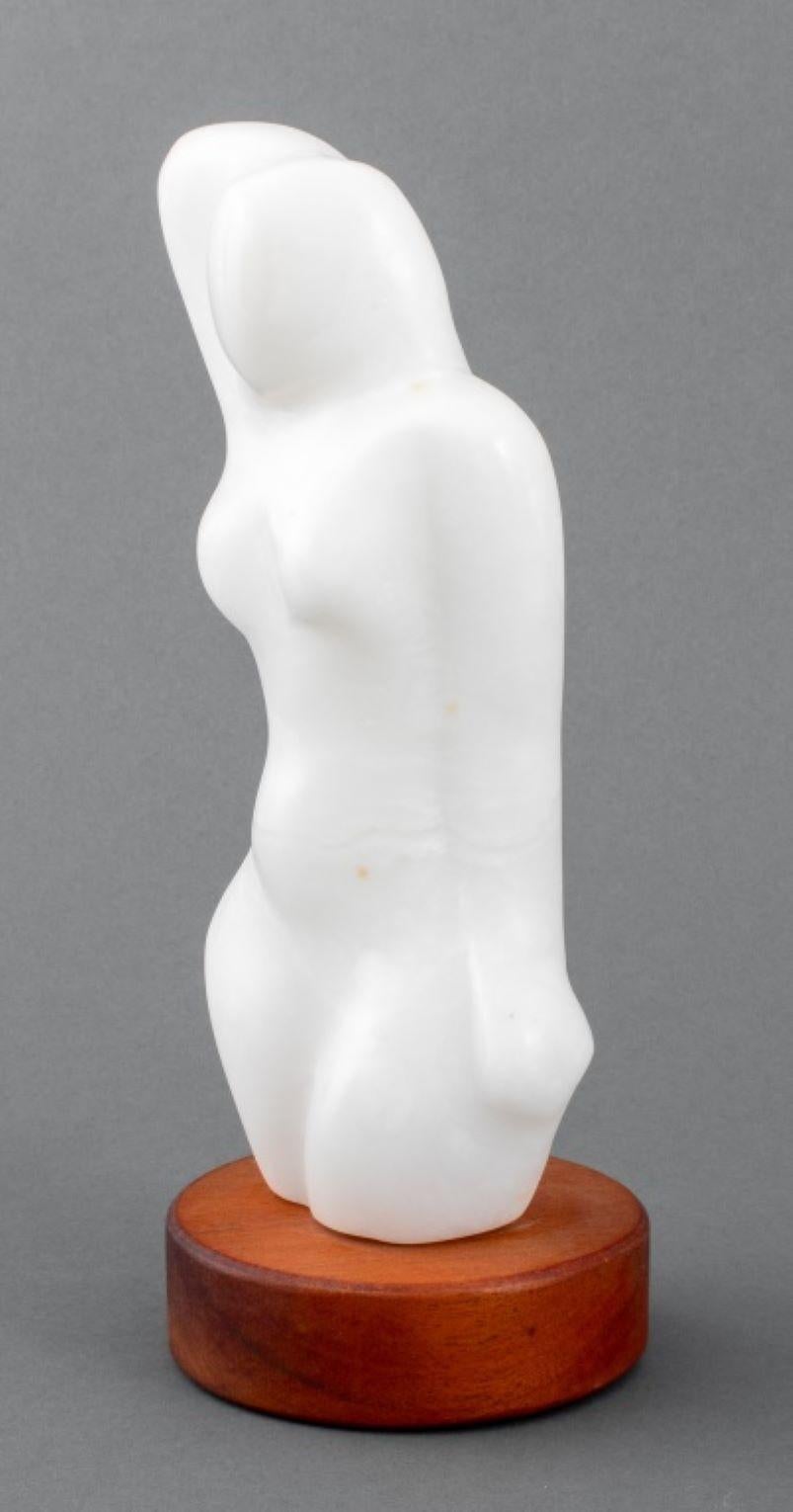 American Craftsman Joan Shapiro Nude Woman Alabaster Sculpture For Sale