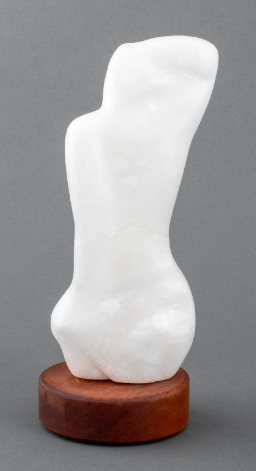 20th Century Joan Shapiro Nude Woman Alabaster Sculpture For Sale