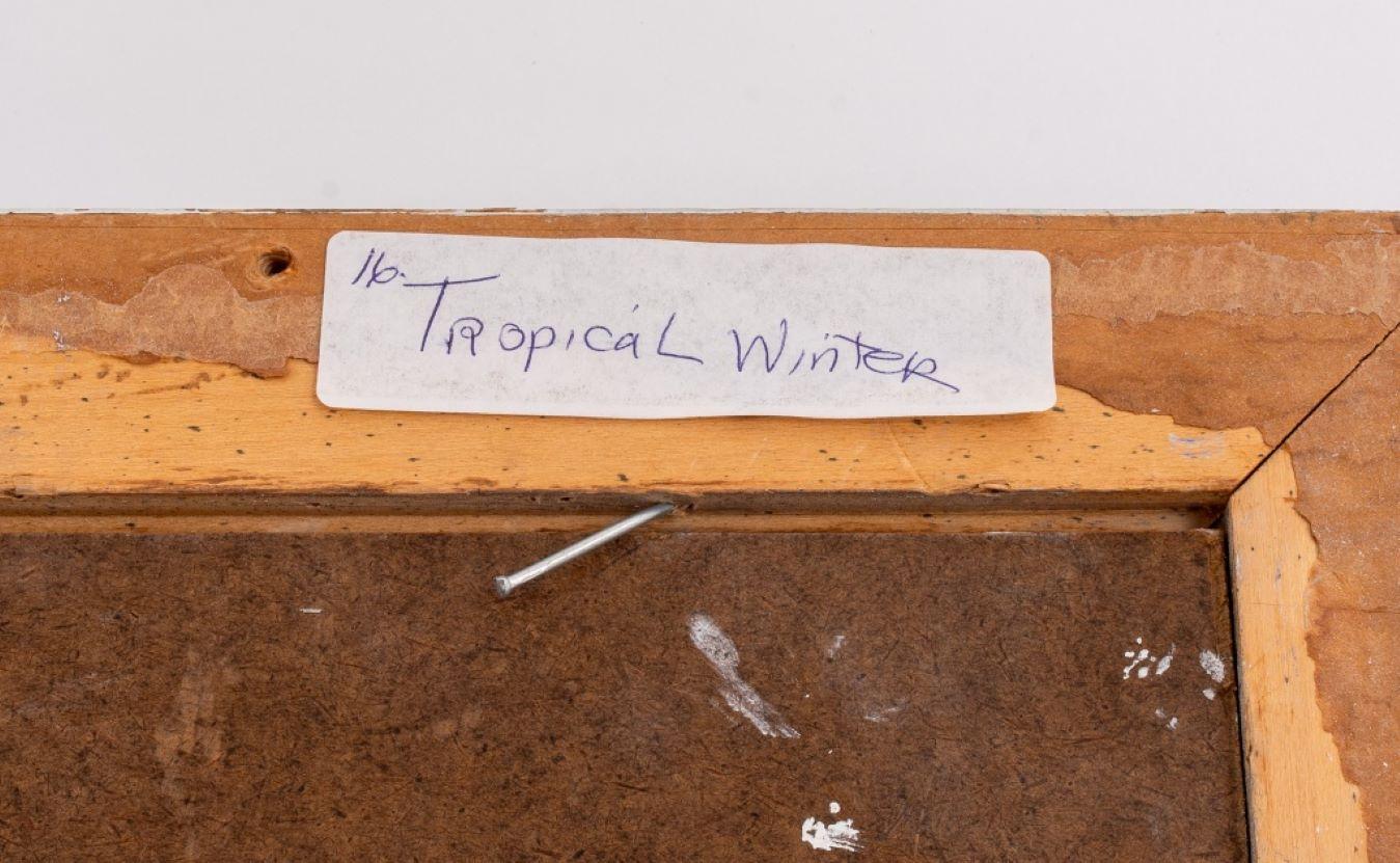 Huile sur masonite « Tropical Winter » de Joan Shapiro en vente 2