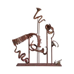 Vintage Joan Sherman, Sculpture, Red Patinated Bronze, Park Avenue, New York, C. 1990s
