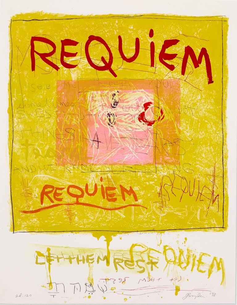 Joan Snyder Abstract Print - Requiem