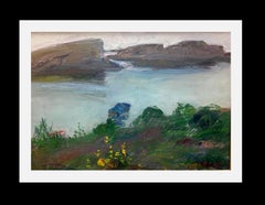 coast of catalonia. Gerona original impressionist oil canvas painting