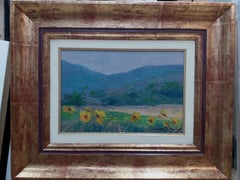 field of sunflowers original impressionist acrylic painting
