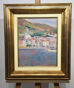 Sola Puig  Küste  Stadtstrand  Senkrecht  original impressionistisches Acryl 